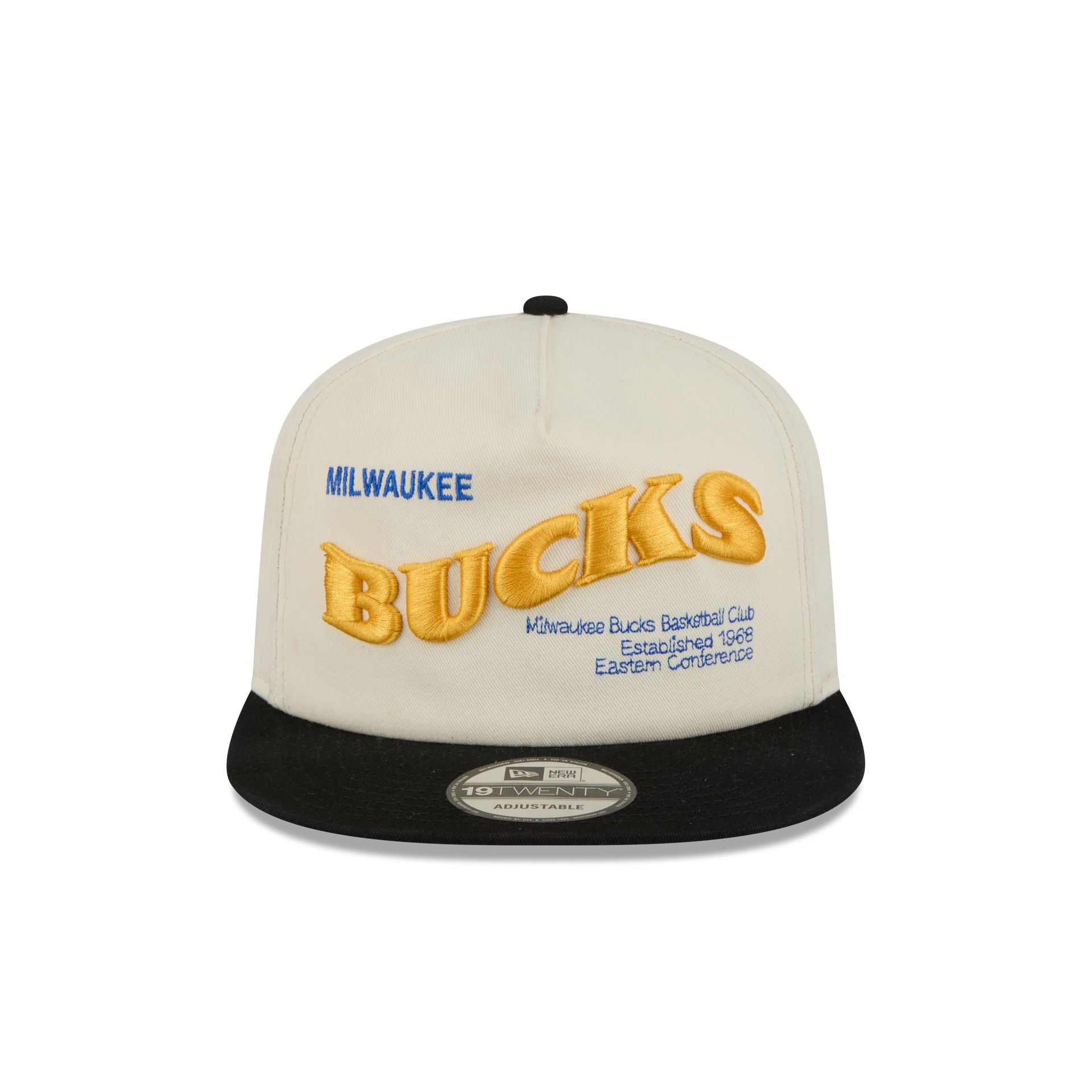 Alternative view of Milwaukee Bucks Conference Script Chrome White 19Twenty Adjustable Hat