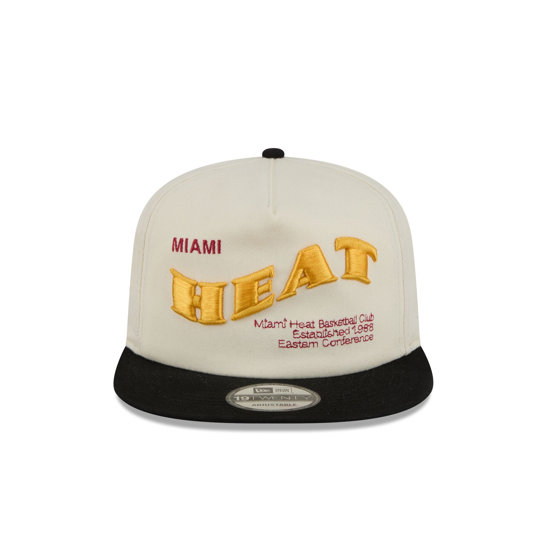 Alternative view of Miami Heat Conference Script Chrome White 19Twenty Adjustable Hat