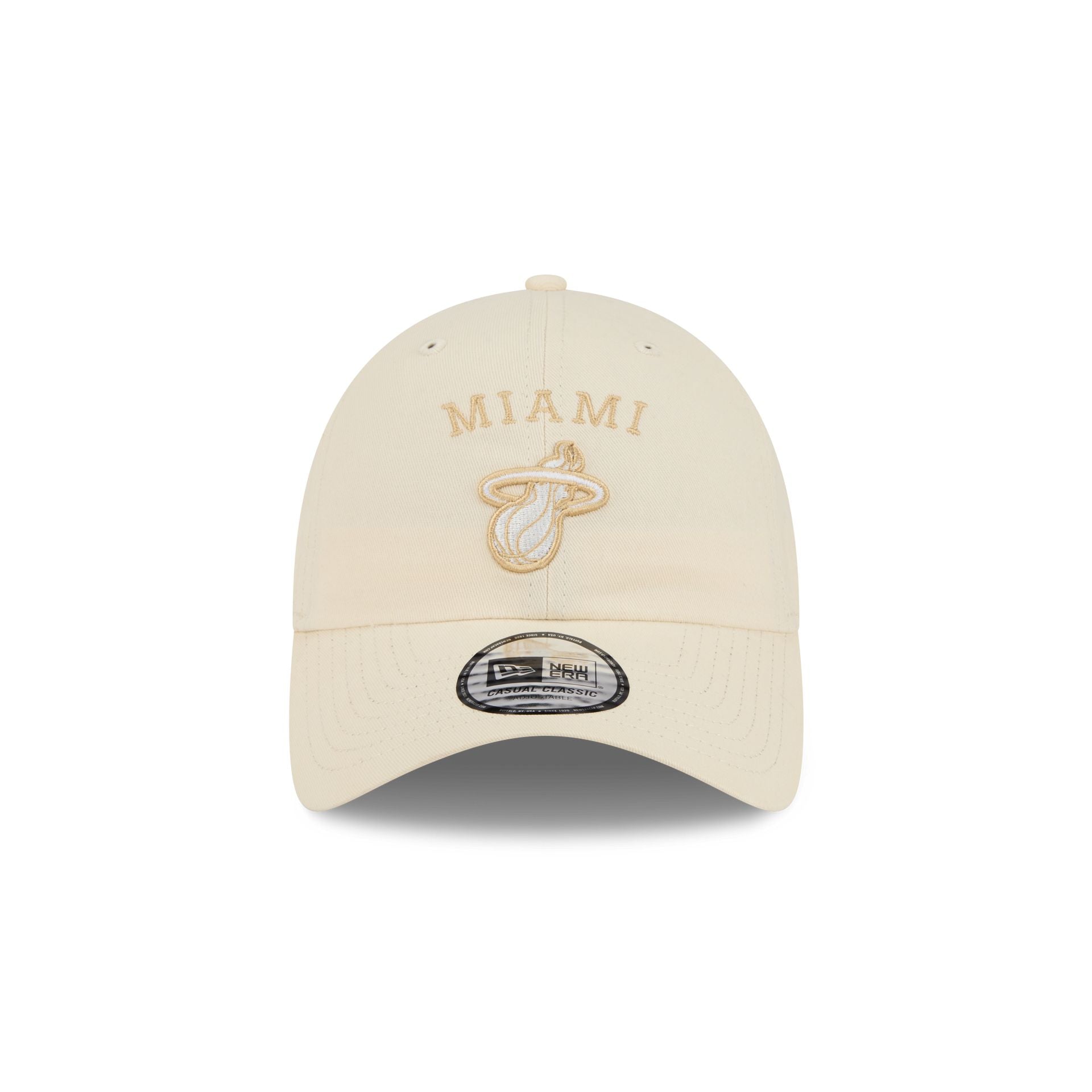 Alternative view of Miami Heat Team Logo Cream Casual Classic Adjustable Hat