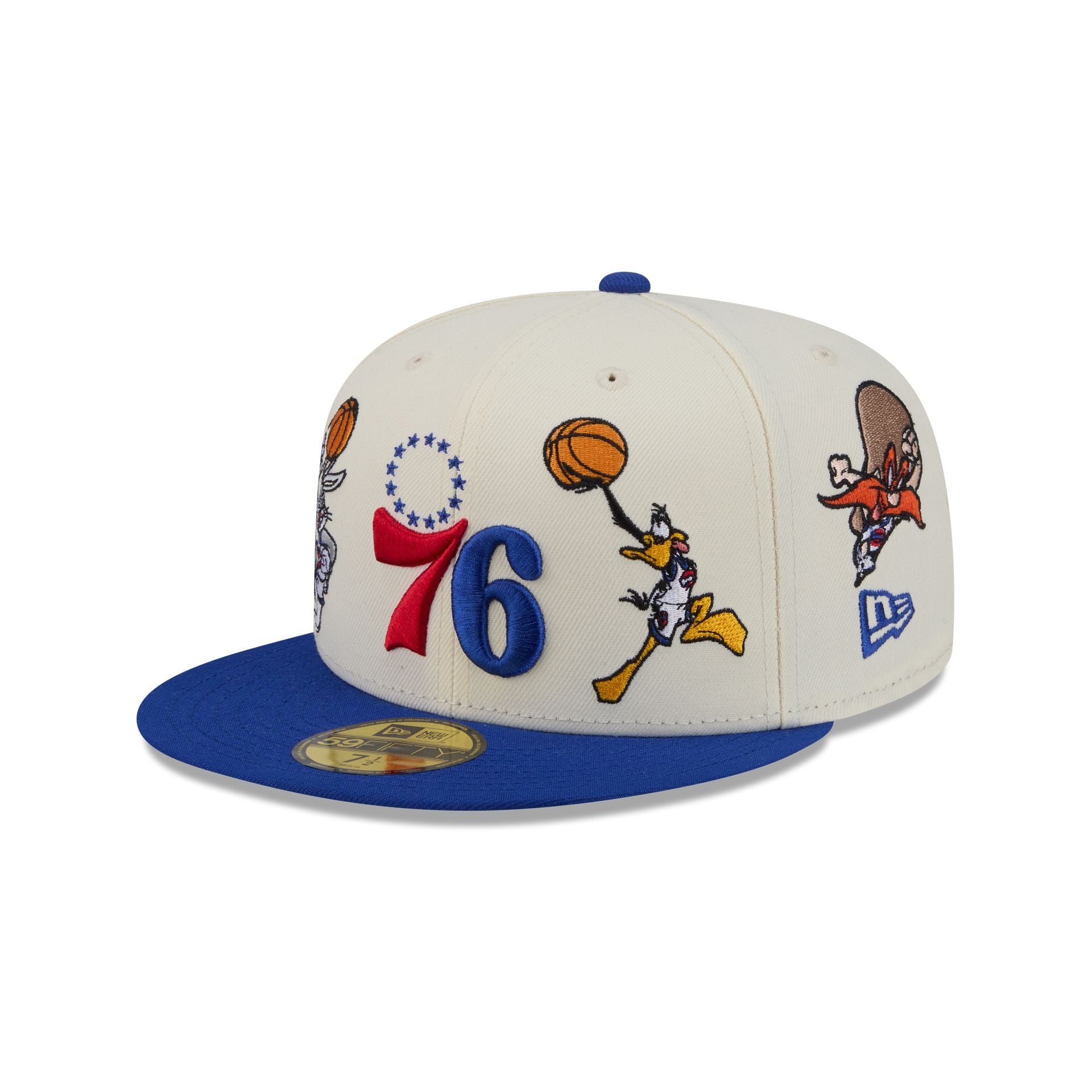 Space Jam X Philadelphia 76Ers Tune Squad Chrome White 59Fifty Fitted Hat