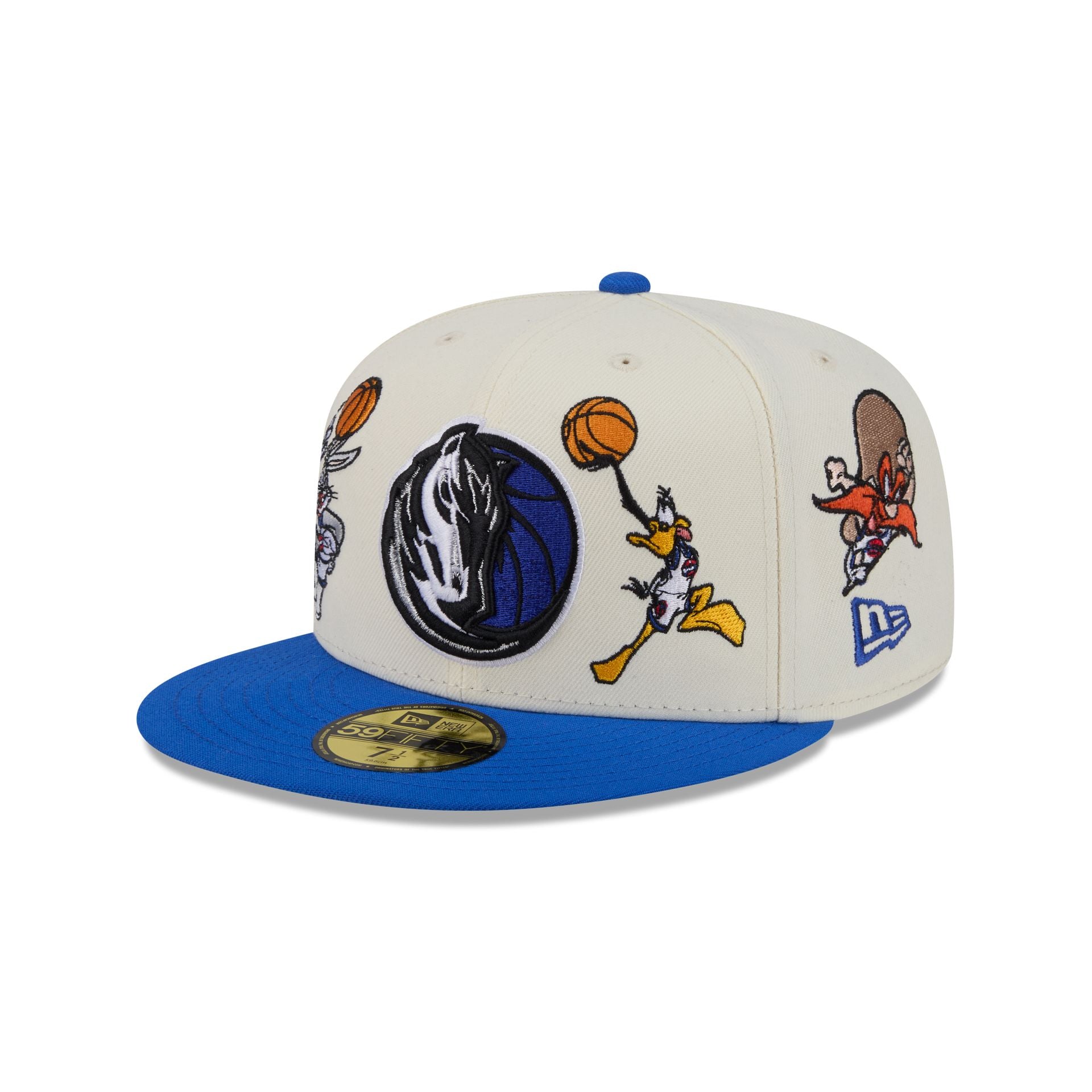 Space Jam X Dallas Mavericks Tune Squad Chrome White 59Fifty Fitted Hat