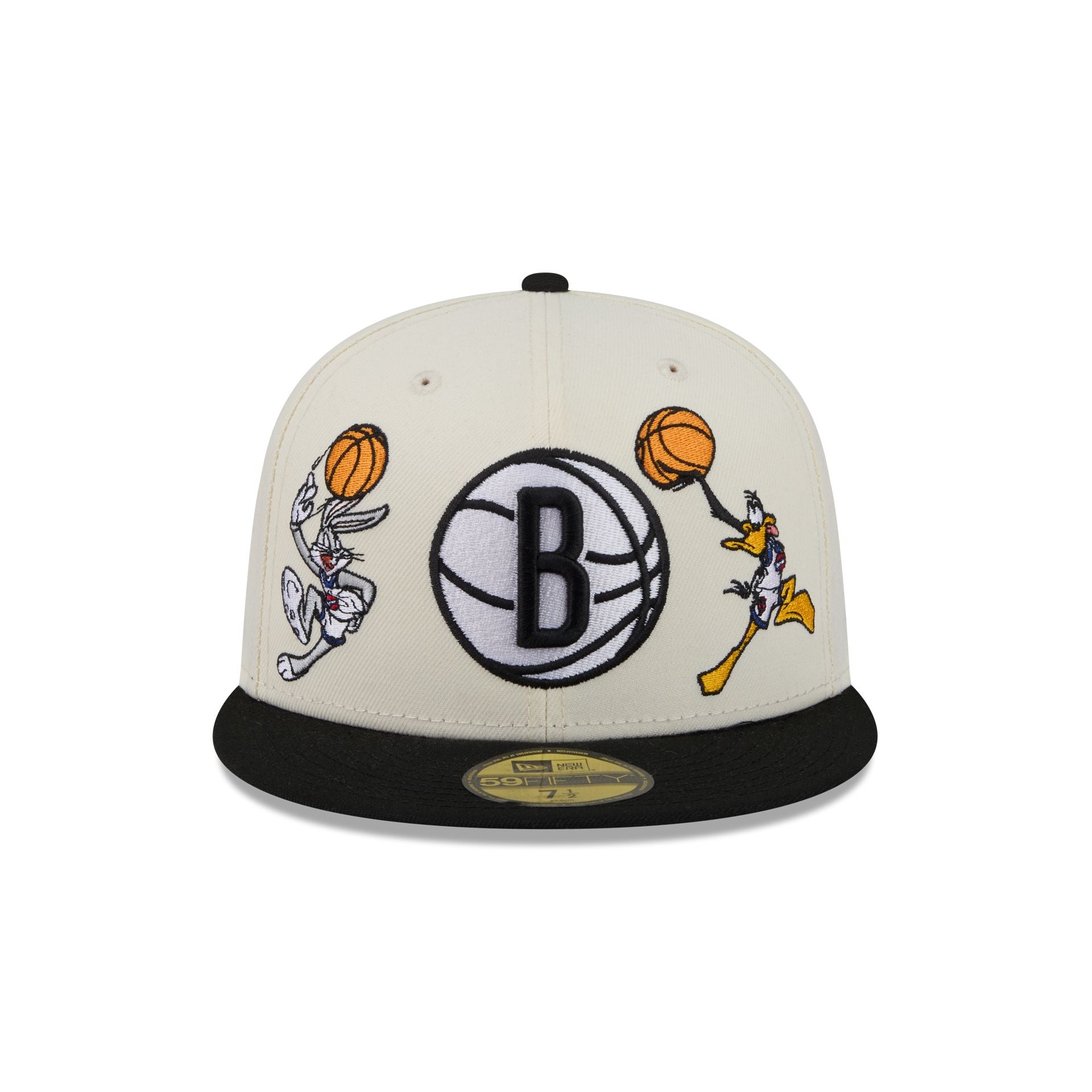 Alternative view of Space Jam X Brooklyn Nets Tune Squad Chrome White 59Fifty Fitted Hat