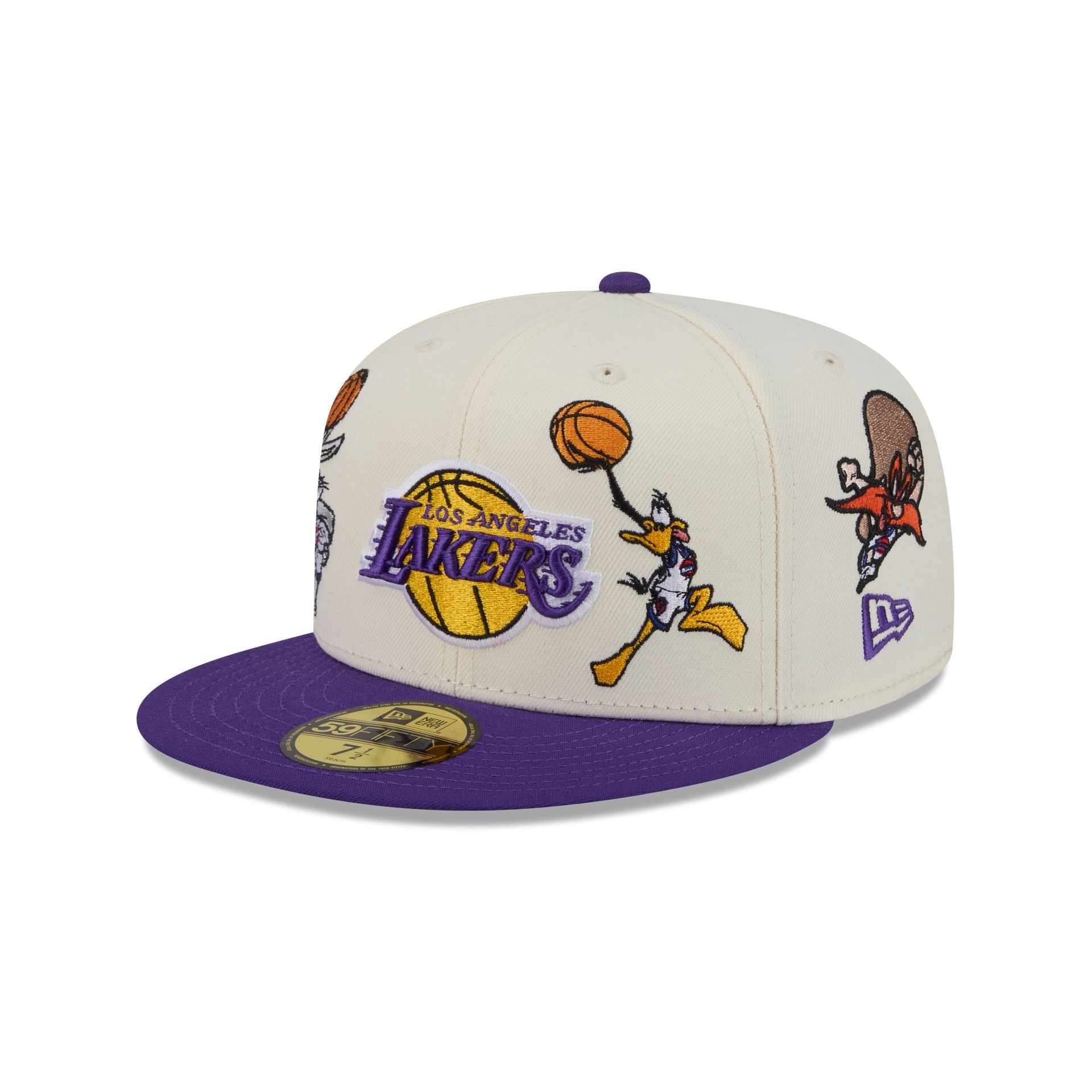 Space Jam X Los Angeles Lakers Tune Squad Chrome White 59Fifty Fitted Hat