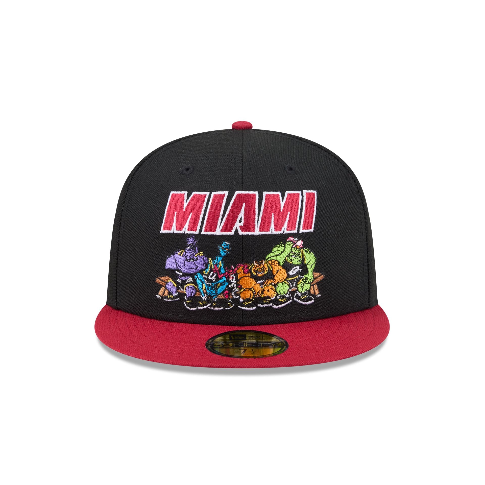 Alternative view of Space Jam X Miami Heat Monstars Black 59Fifty Fitted Hat