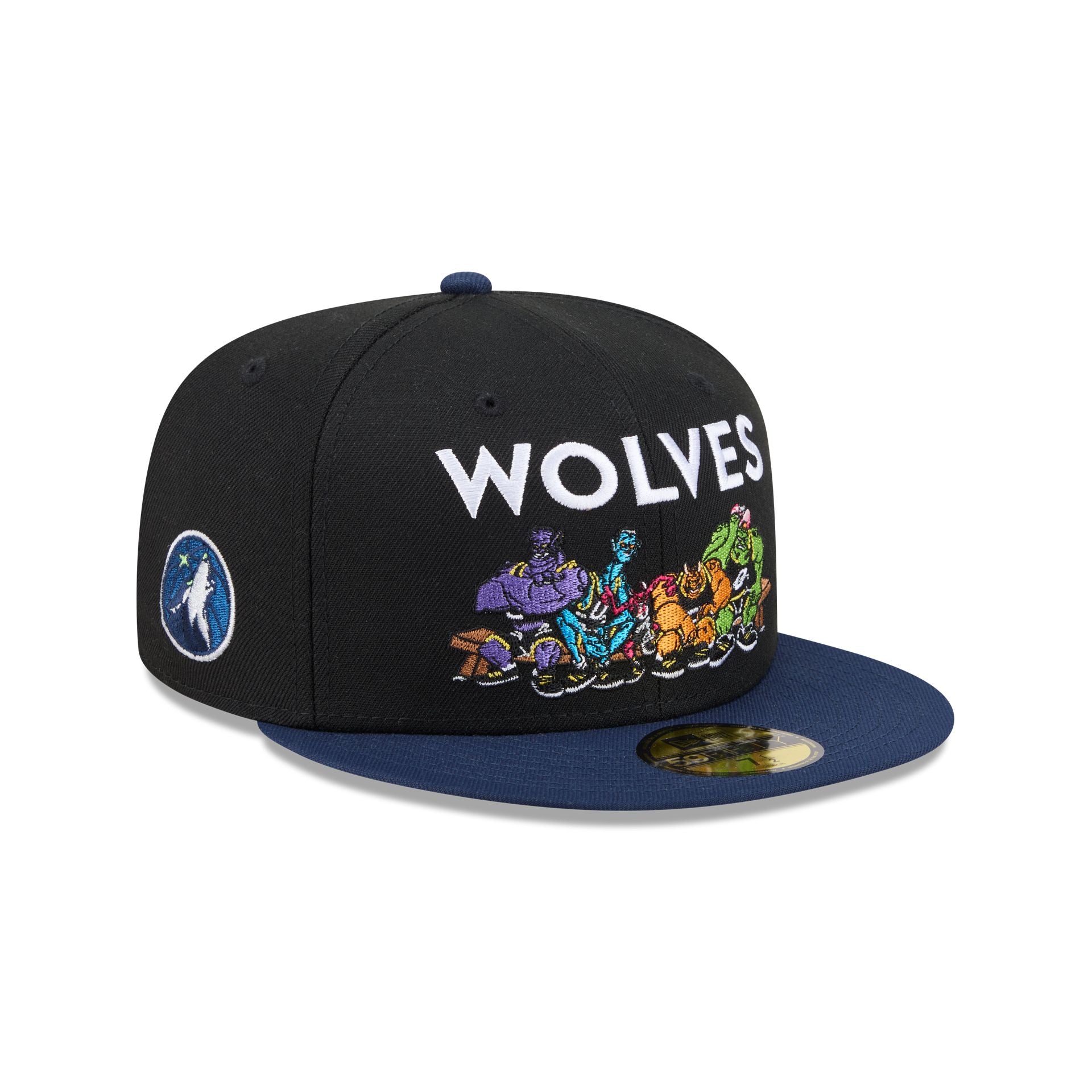 Space Jam X Minnesota Timberwolves Monstars Black 59Fifty Fitted Hat