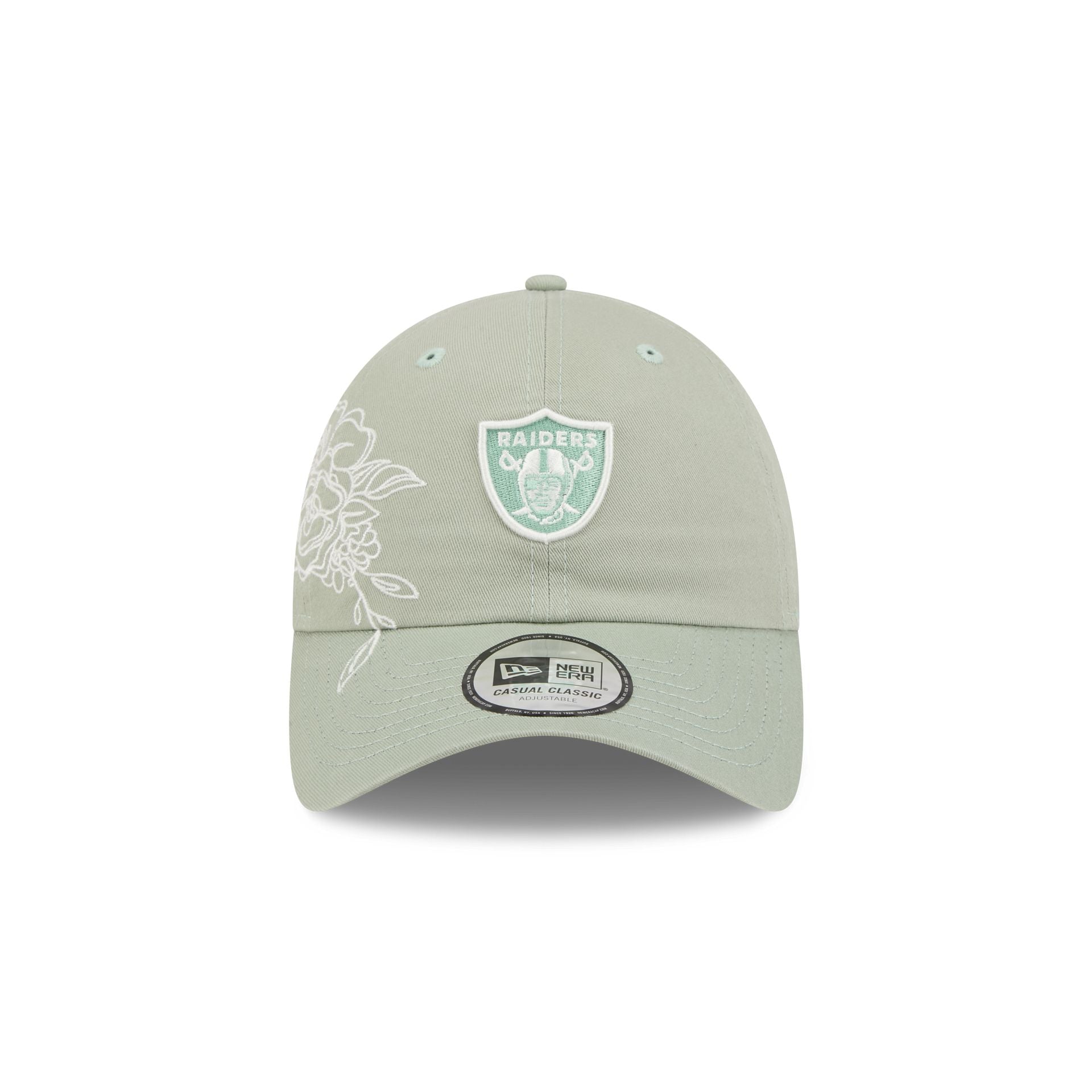 Alternative view of Las Vegas Raiders Stitched Flowers Casual Classic Adjustable Hat