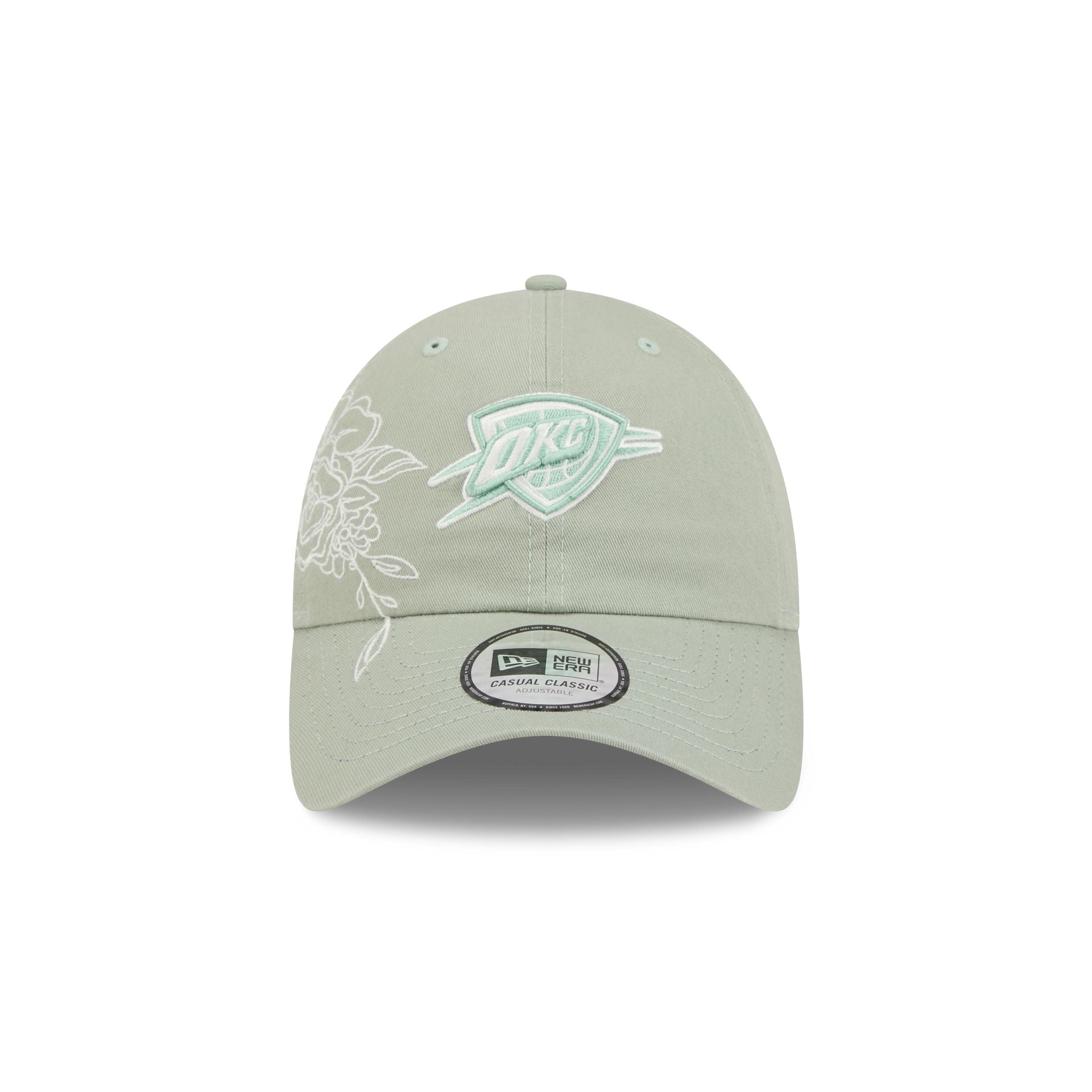 Alternative view of Oklahoma City Thunder Stitched Flowers Casual Classic Adjustable Hat