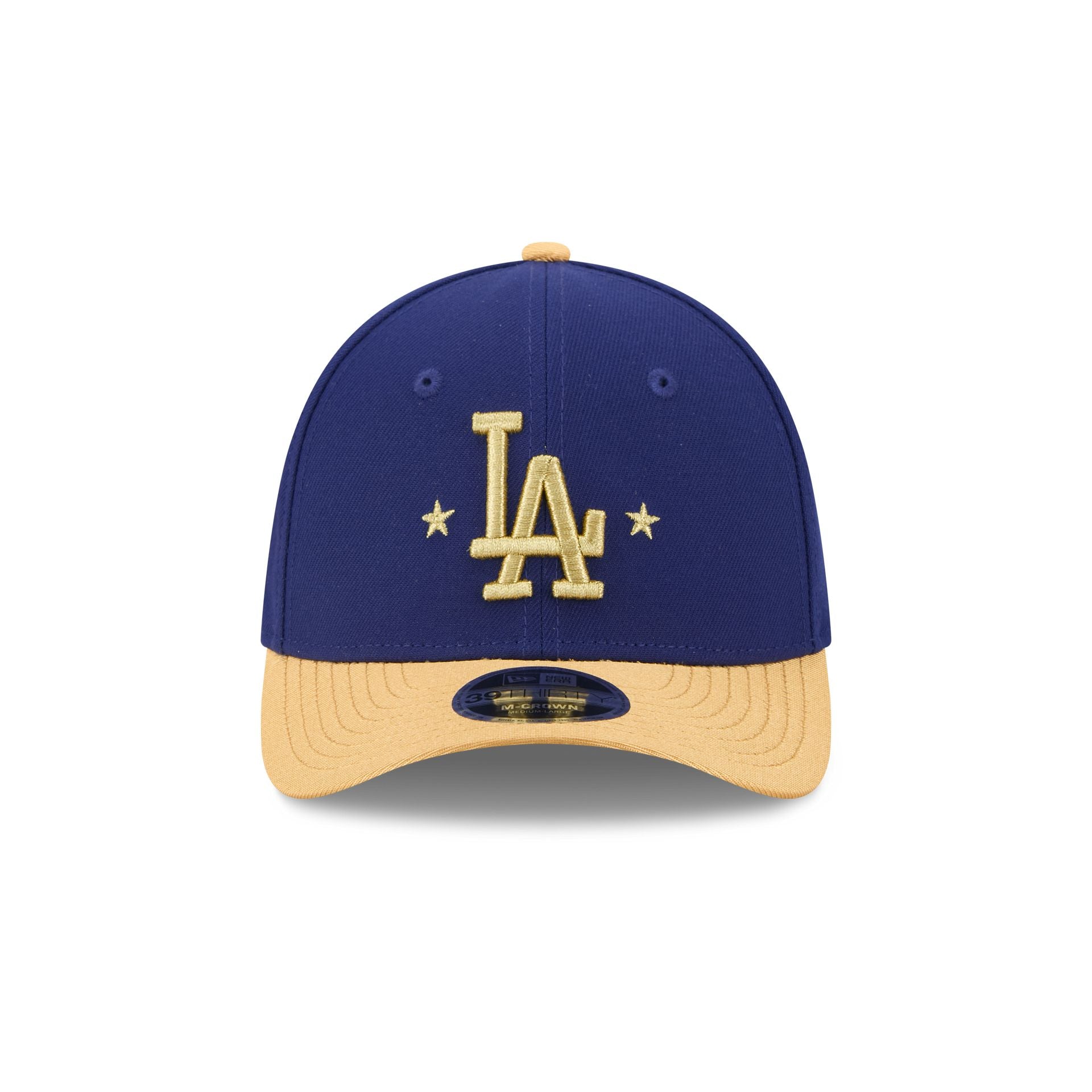 Alternative view of Los Angeles Dodgers Gold 2025 World Series Champions Sidepatch 39Thirty M-Crown Stretch Fit Hat