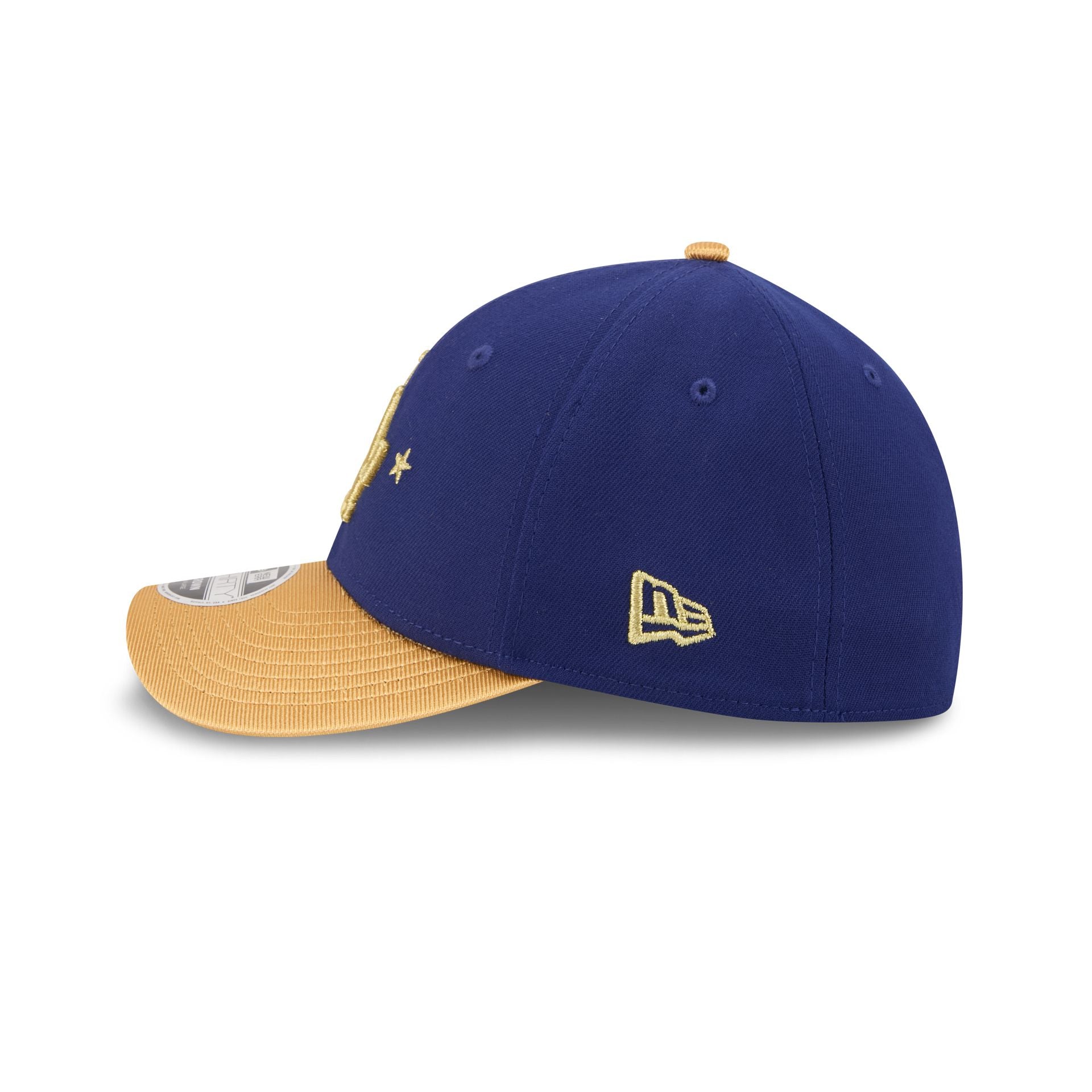 Los Angeles Dodgers Gold 2025 World Series Champions Sidepatch 39Thirty M-Crown Stretch Fit Hat - Image 5
