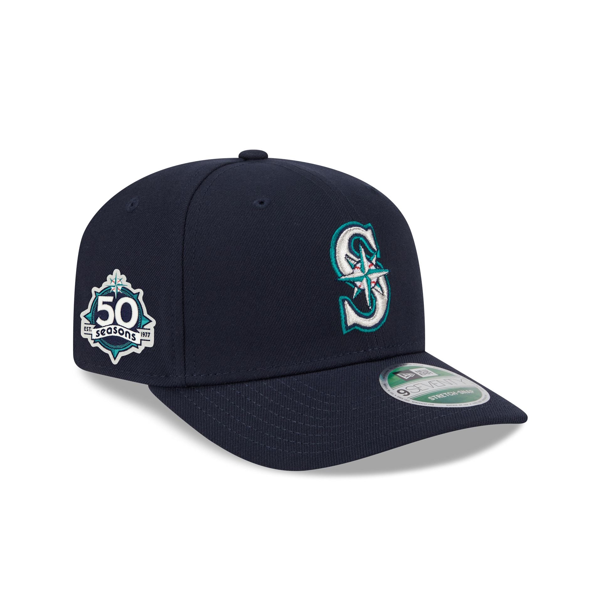 Alternative view of Seattle Mariners 50Th Anniversary 9Seventy Stretch-Snap Hat