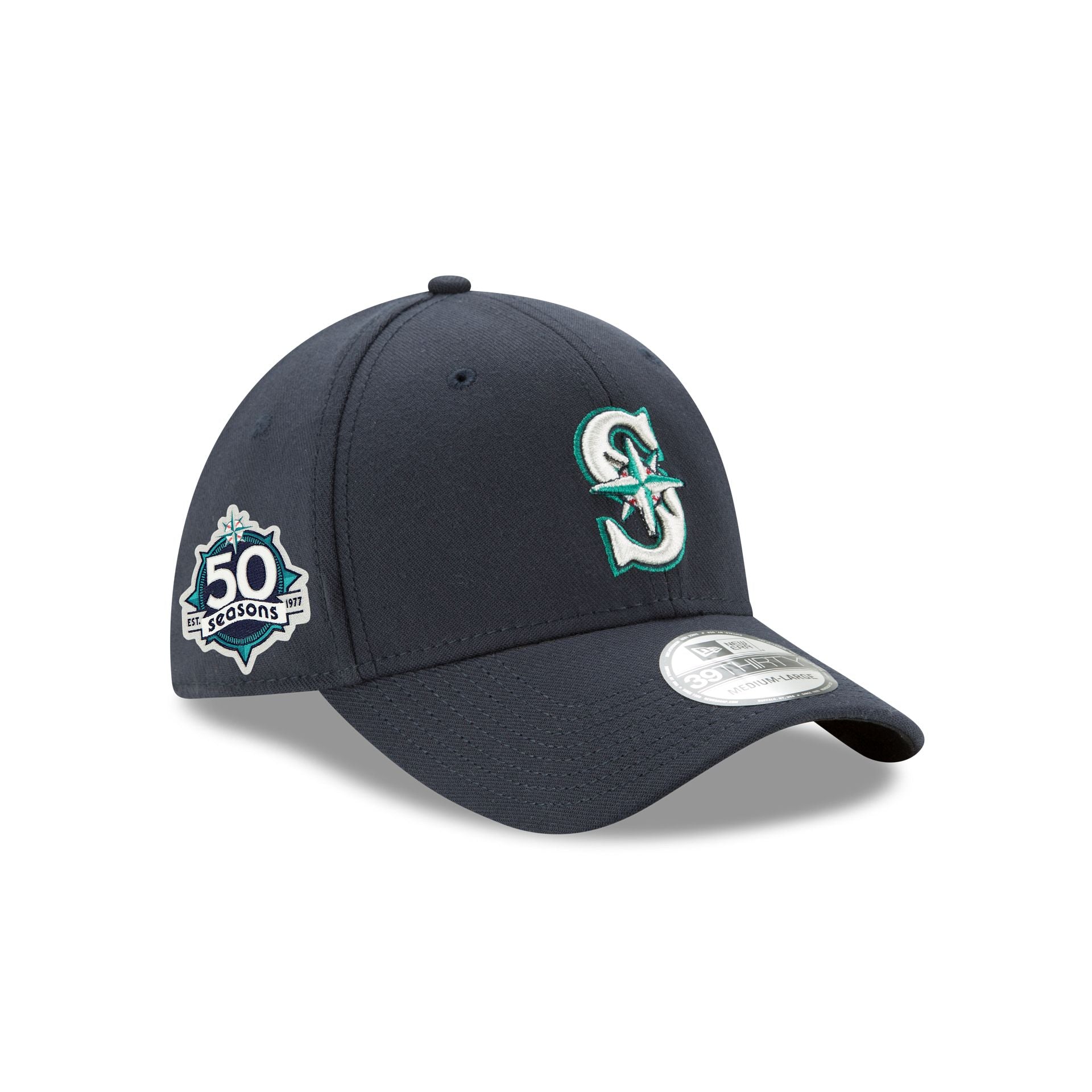 Seattle Mariners 50Th Anniversary 39Thirty Stretch Fit Hat