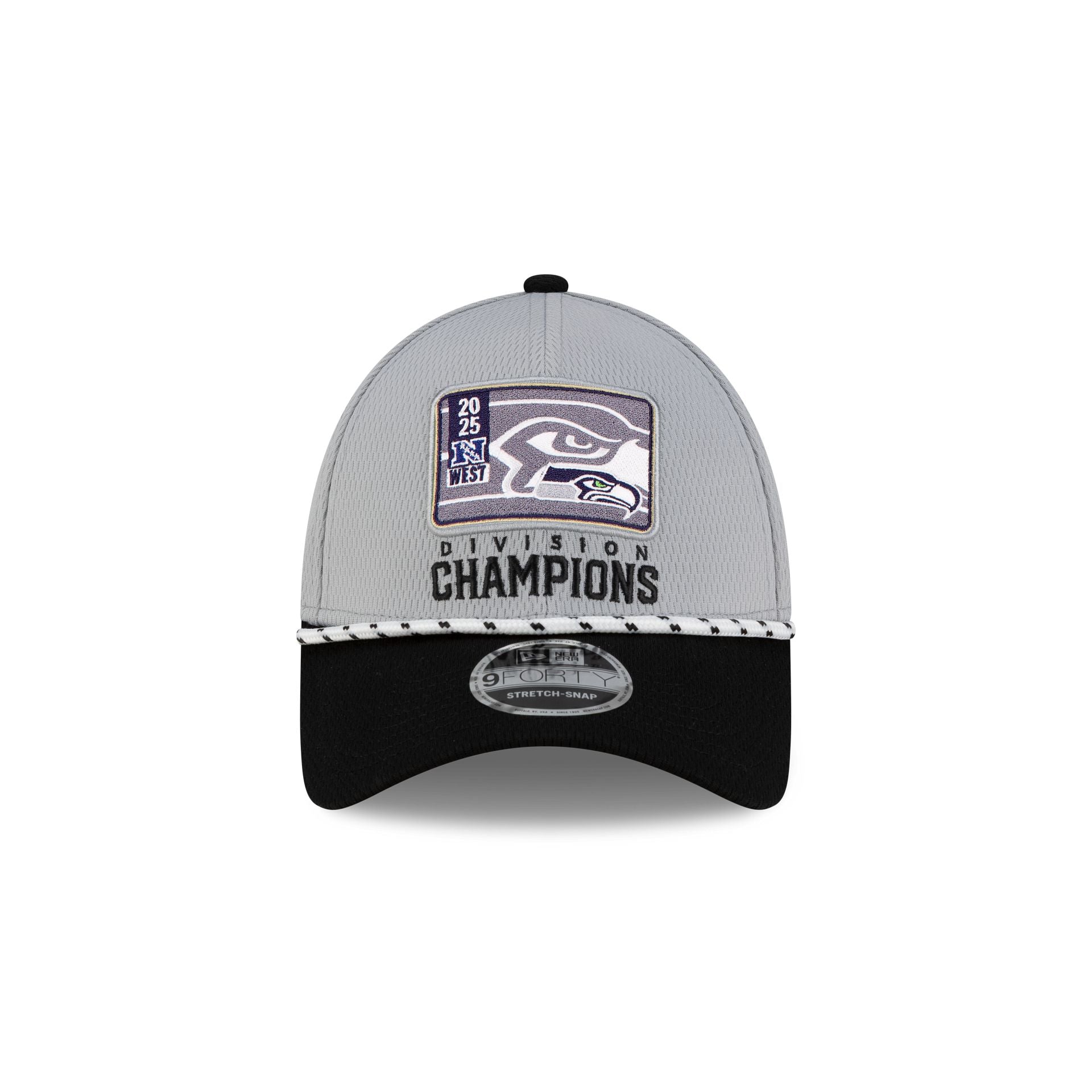 Alternative view of Seattle Seahawks 2025 Division Champion Locker Room 9Forty Stretch-Snap Hat