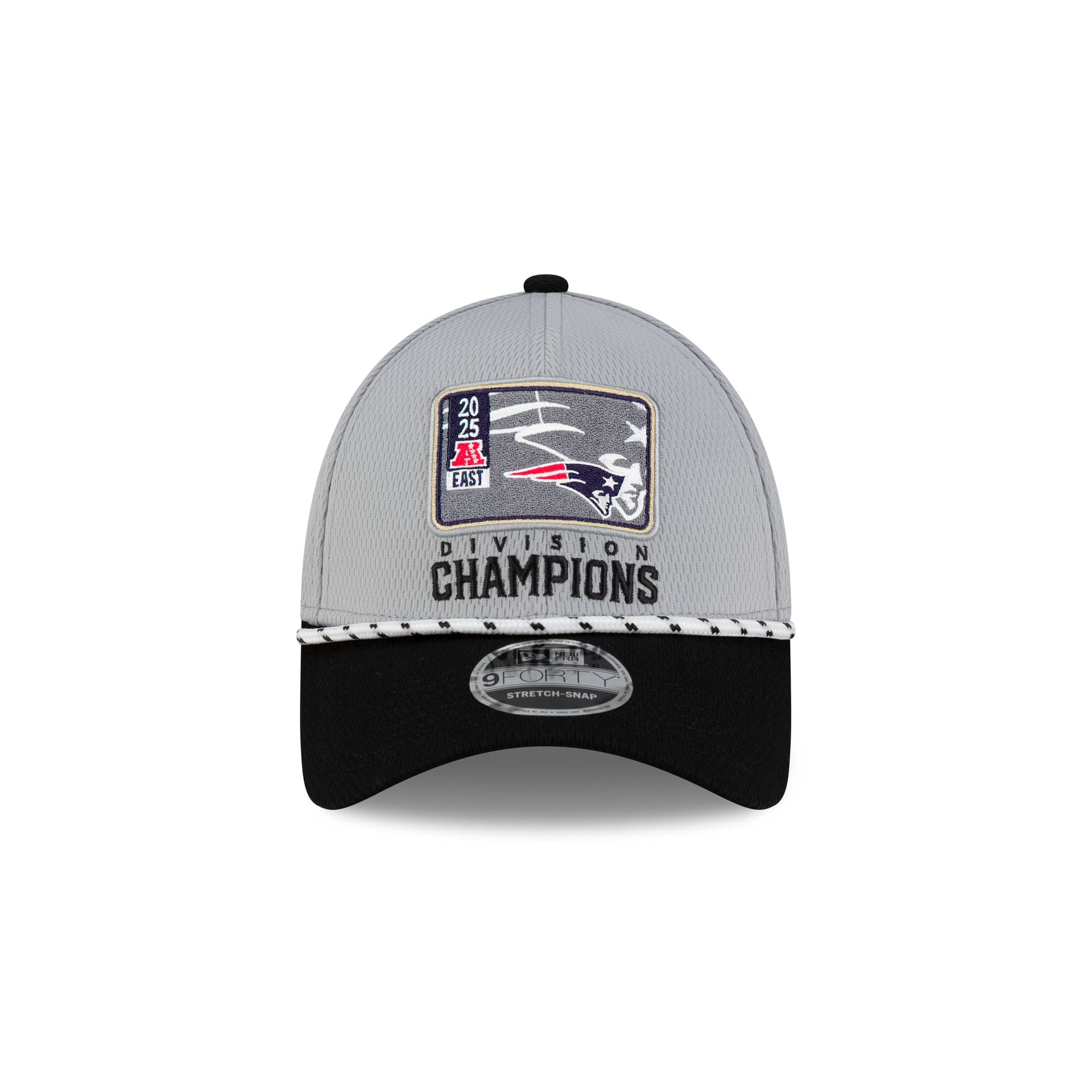 Alternative view of New England Patriots 2025 Division Champion Locker Room 9Forty Stretch-Snap Hat