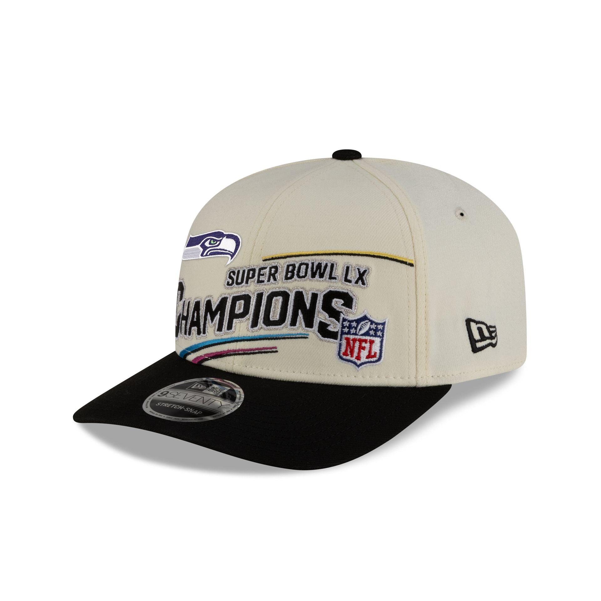 Seattle Seahawks Super Bowl Lx Champions Locker Room 9Seventy Stretch-Snap Hat - Image 3