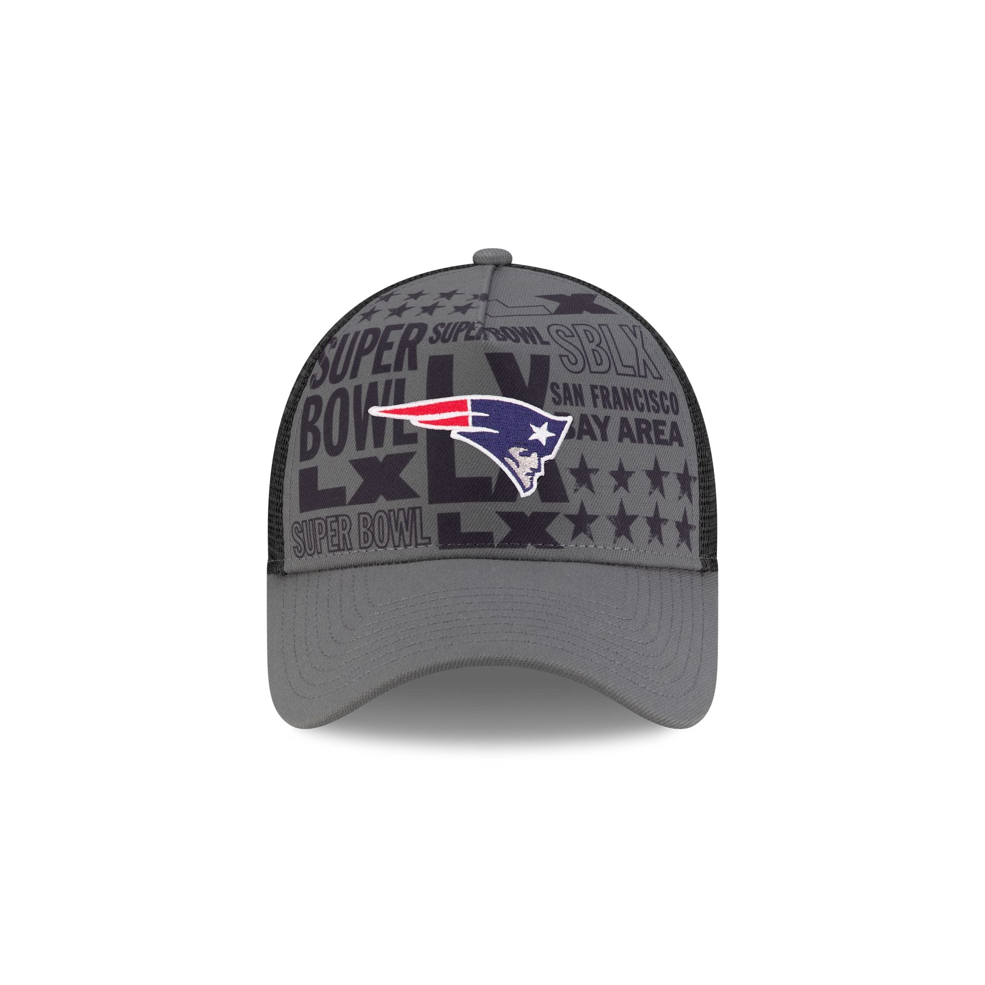 Alternative view of New England Patriots Super Bowl Lx Participation 9Forty A-Frame Trucker Hat