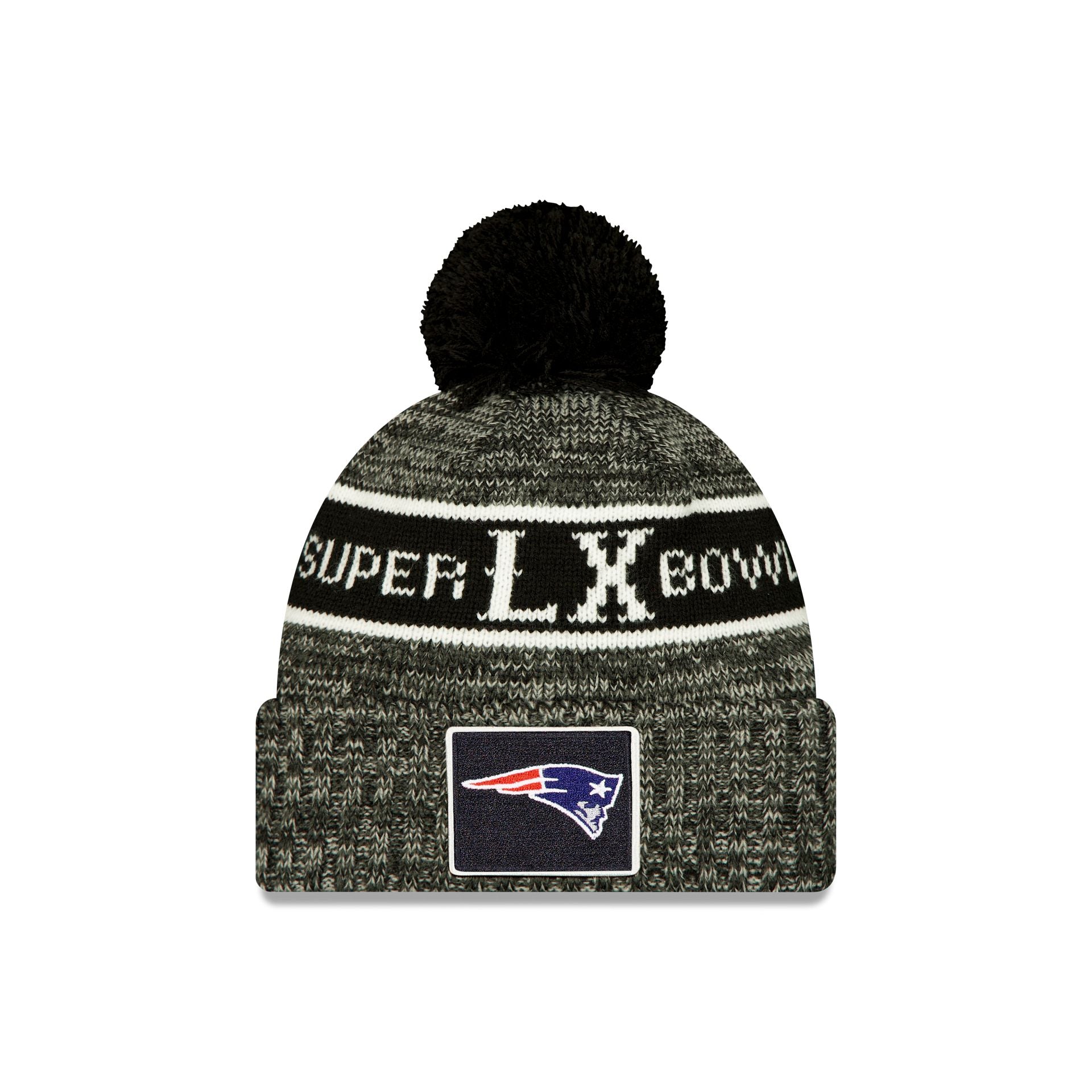 New England Patriots Super Bowl Lx Participation Pom Knit Hat