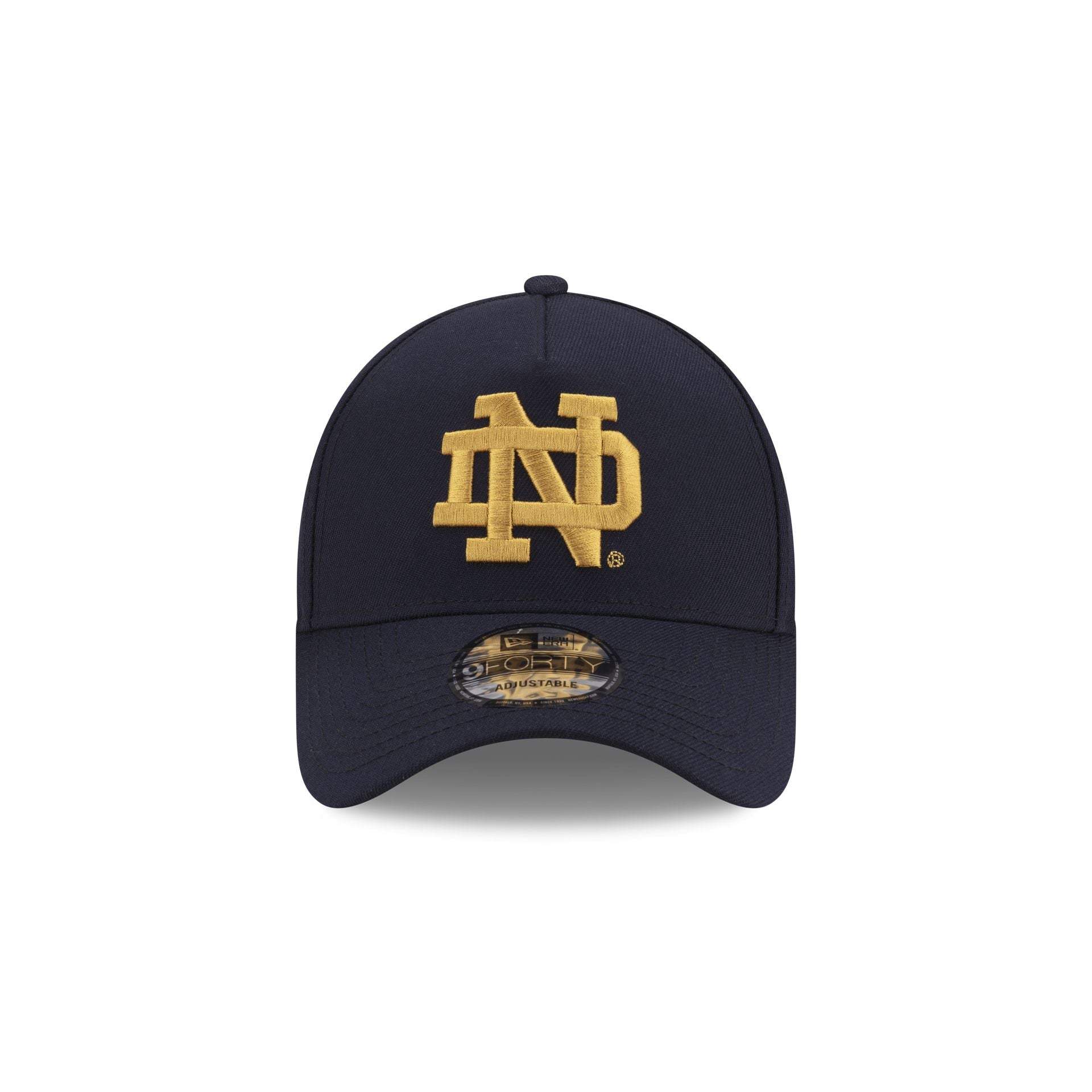 Alternative view of Notre Dame Fighting Irish Navy 9Forty A-Frame Snapback Hat