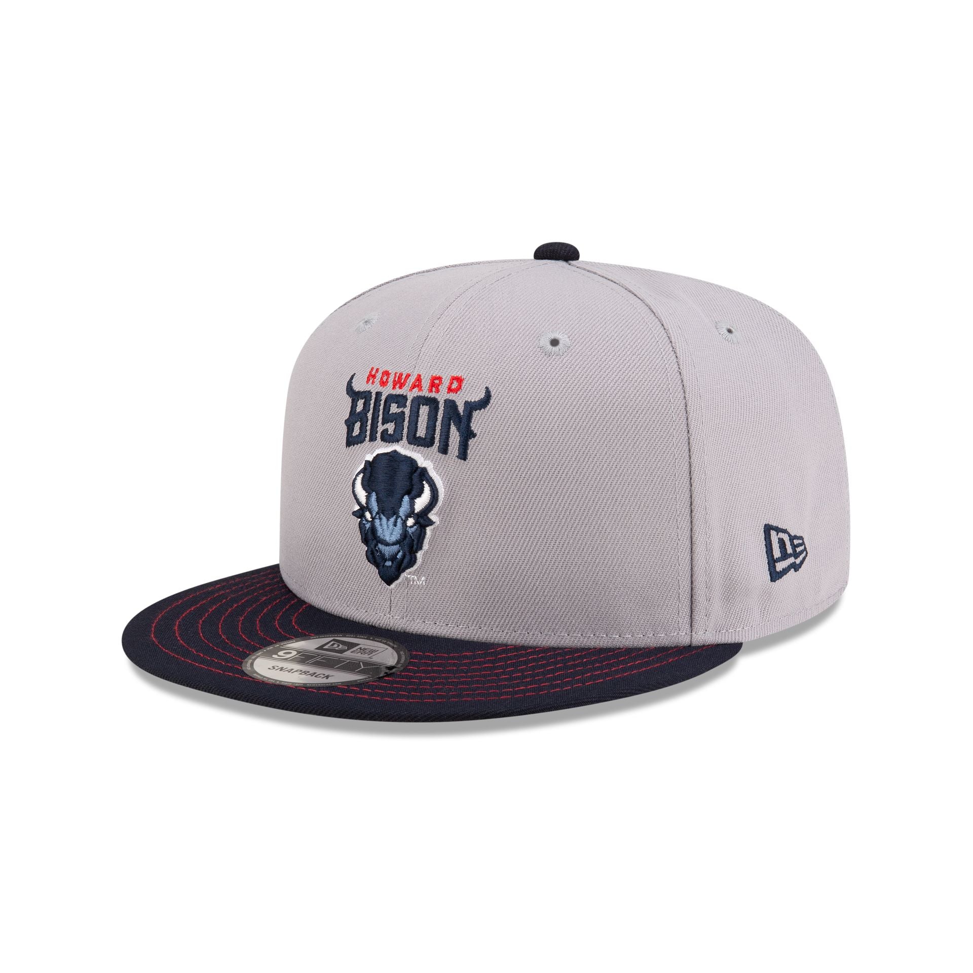 Howard Bison Gray 9Fifty Snapback Hat - Image 3