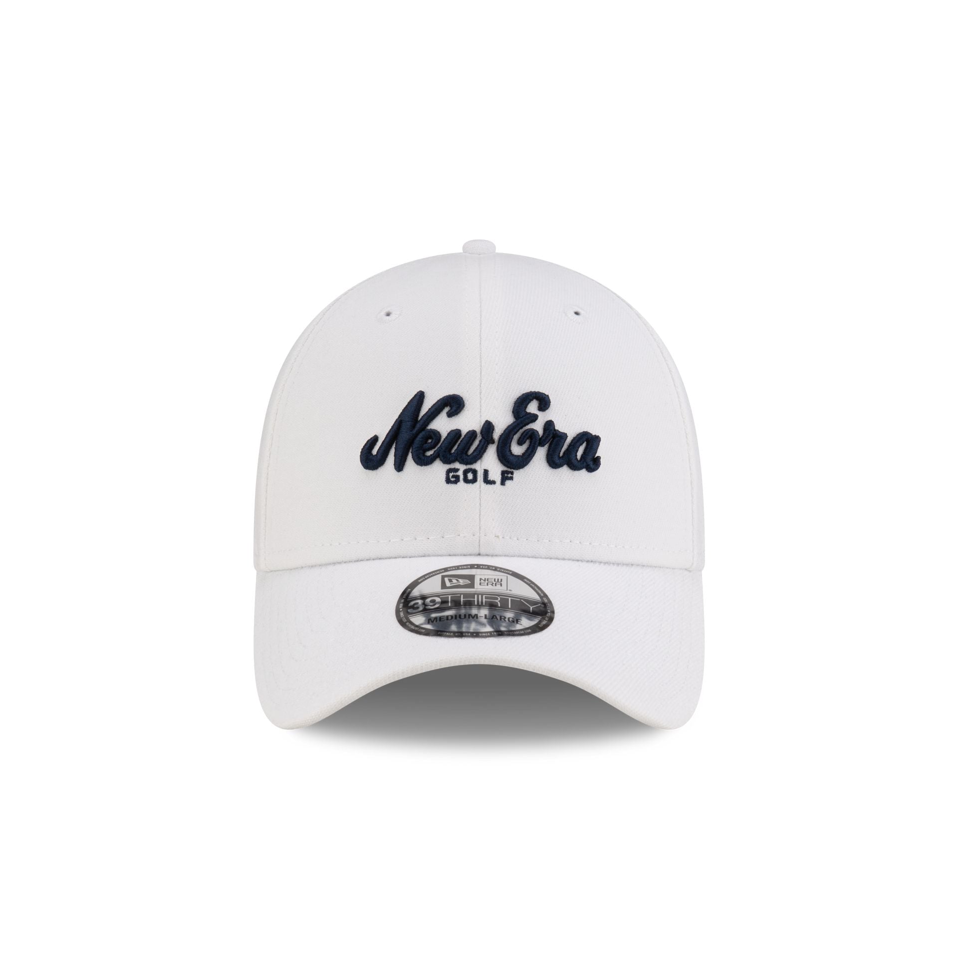 Alternative view of New Era Golf Script White 39Thirty Stretch Fit Hat