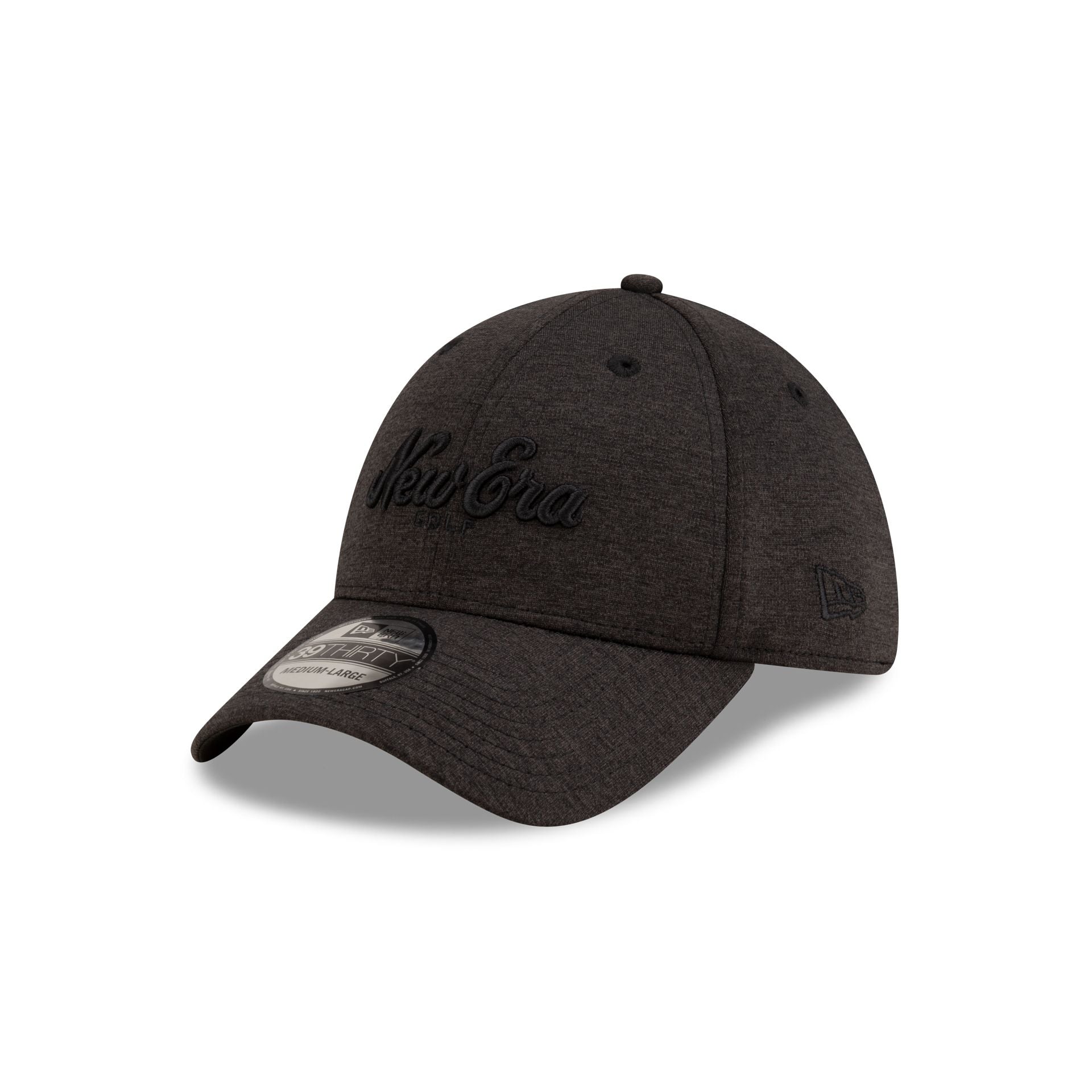 New Era Golf Script Black 39Thirty Stretch Fit Hat