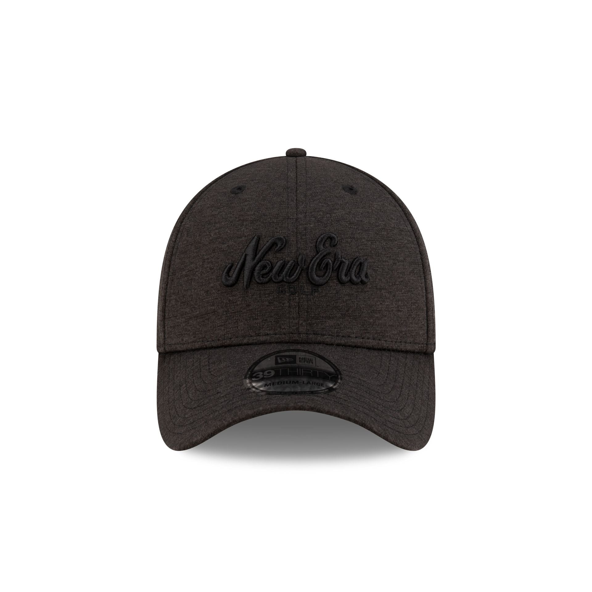 Alternative view of New Era Golf Script Black 39Thirty Stretch Fit Hat