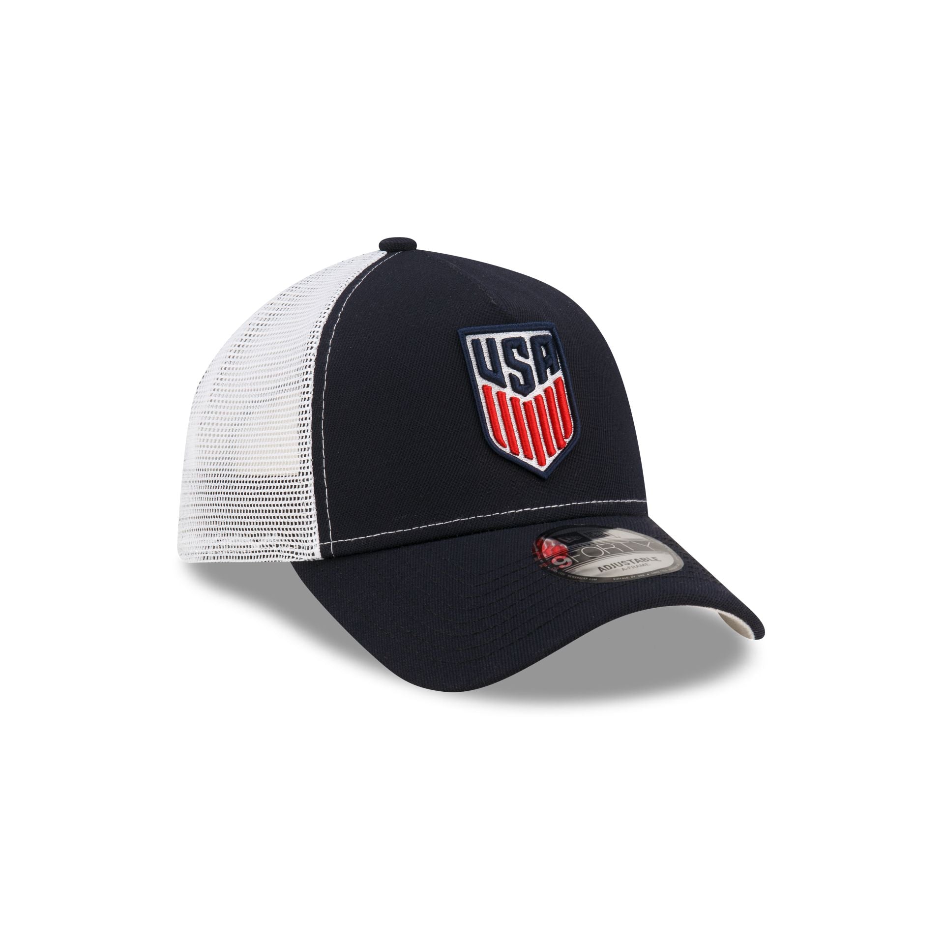U.S. Soccer Men's National Team Navy 9Forty A-Frame Trucker Hat - Image 3