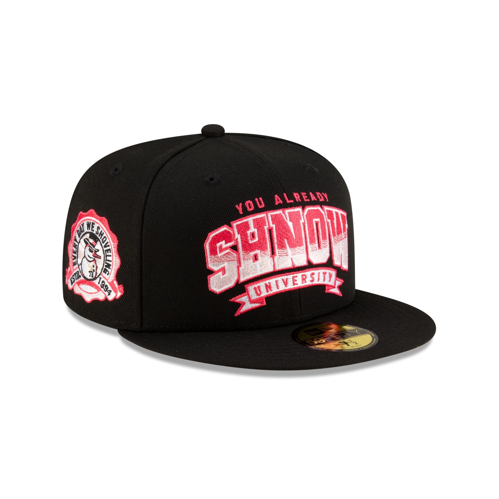 You Already Shnow University Black Pink 59Fifty Fitted Hat