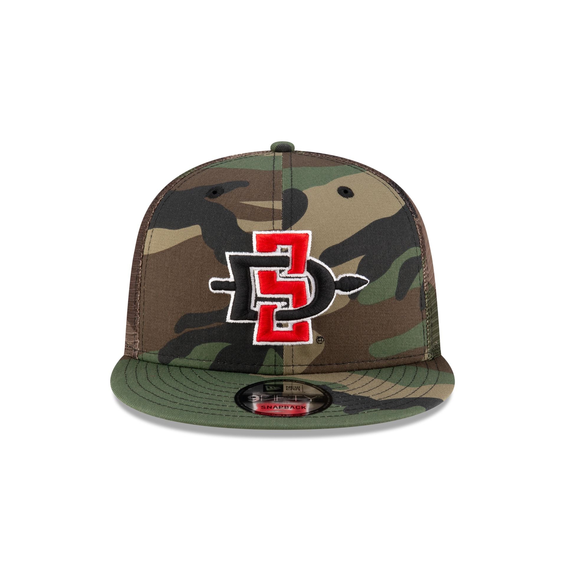 Alternative view of San Diego State Aztecs Camo 9Fifty Trucker Hat