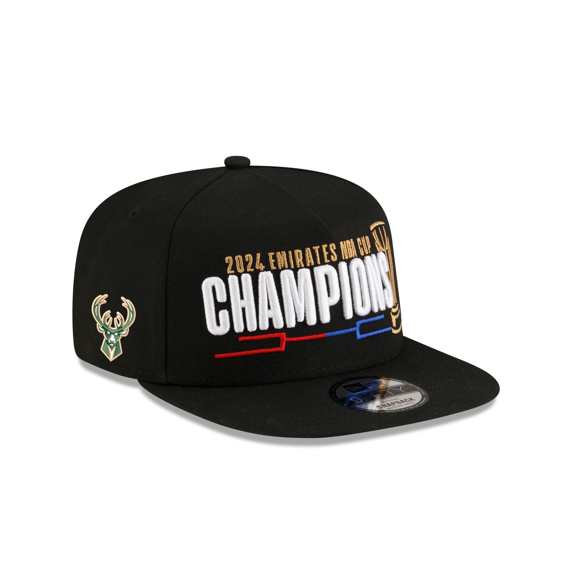 Milwaukee Bucks 2024 Emirates Nba Cup Champions 9Fifty A-Frame Snapback Hat