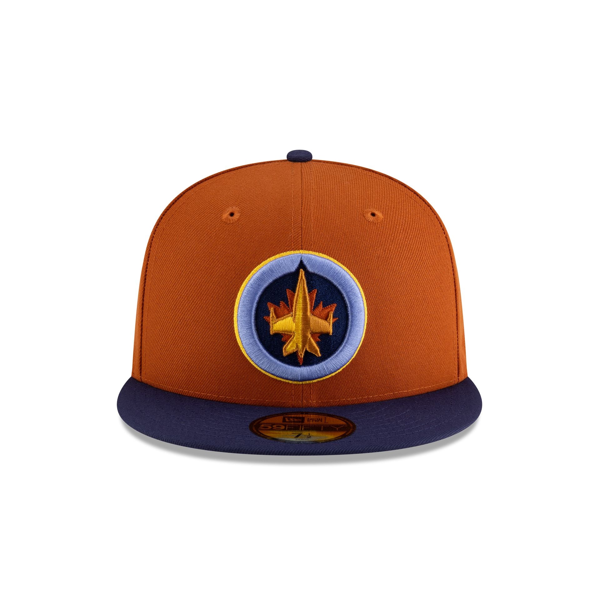 Alternative view of Winnipeg Jets Rust Navy 59Fifty Fitted Hat