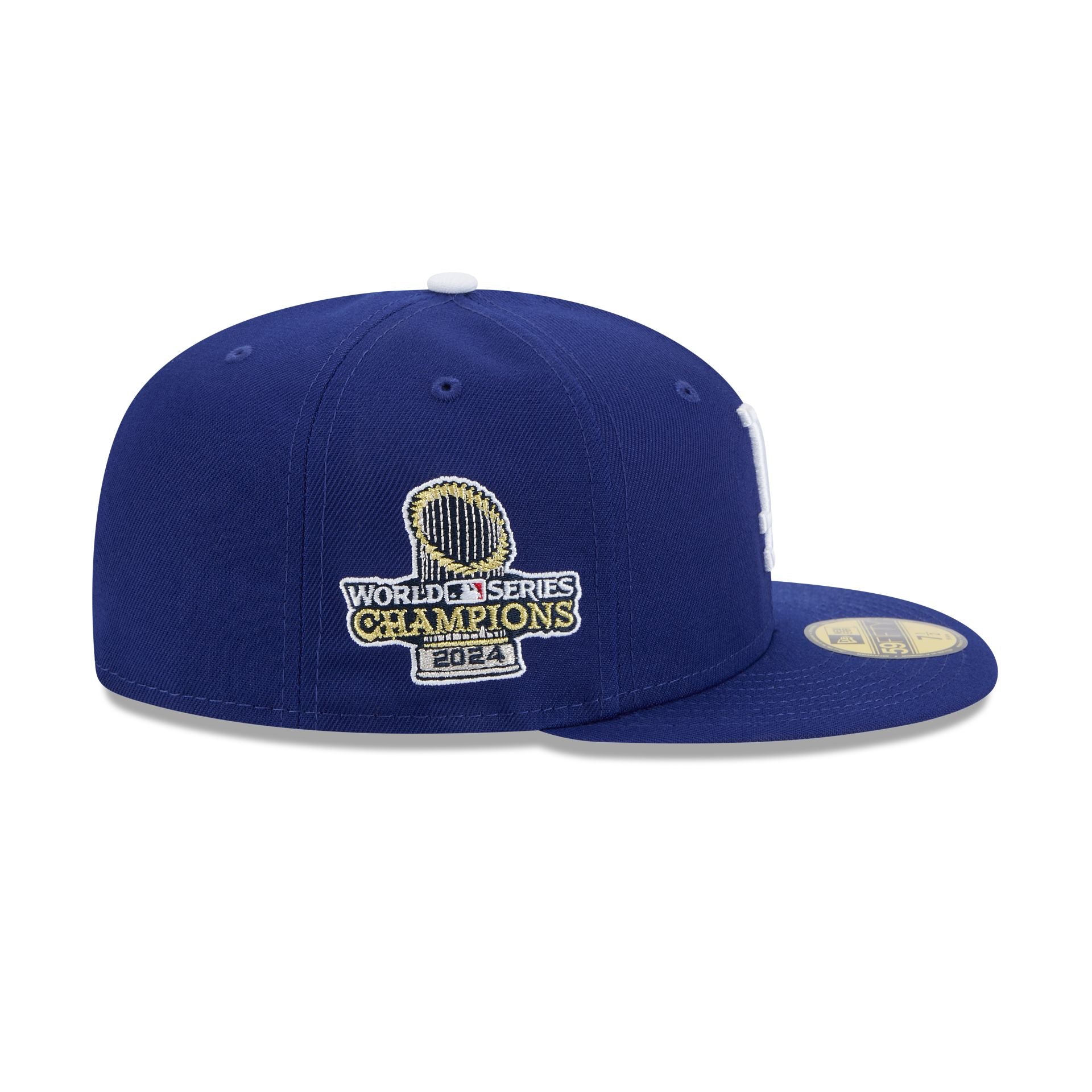 Los Angeles Dodgers 2024 World Series Champions Trophy Side Patch 59Fifty Fitted Hat - Image 4