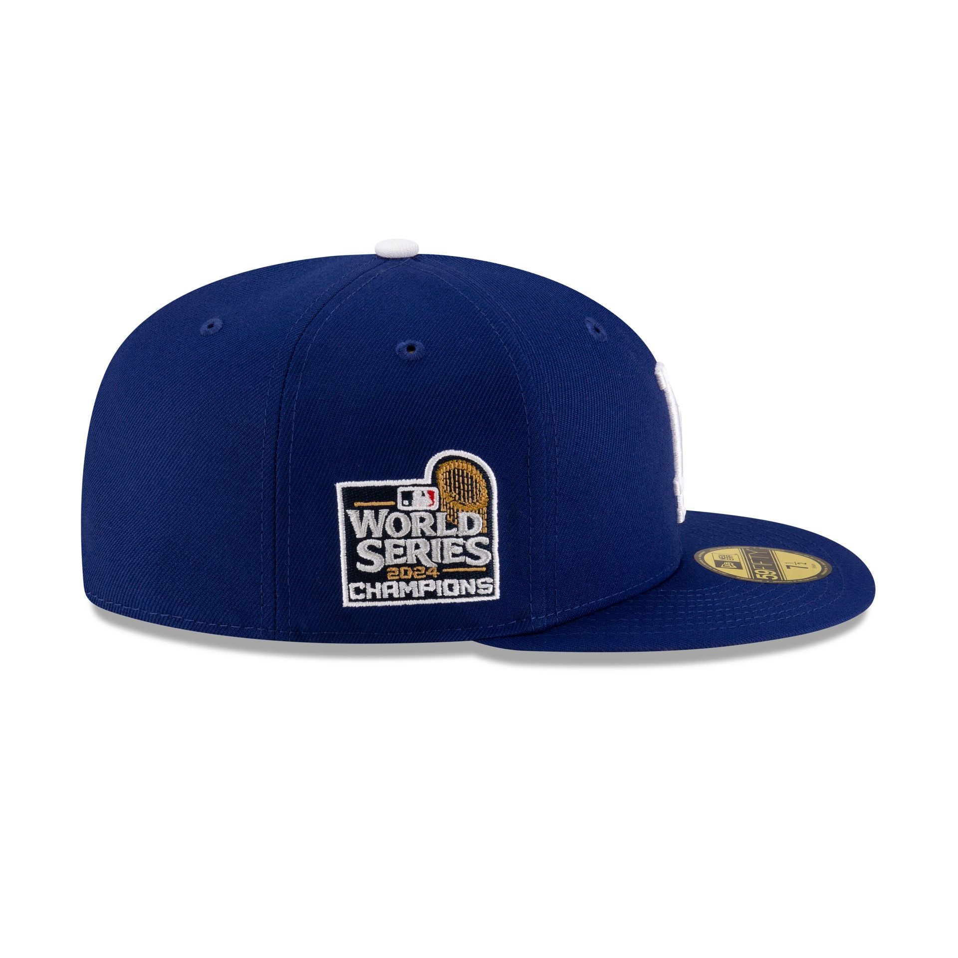 Los Angeles Dodgers 2024 World Series Champions Dark Royal 59Fifty Fitted Hat - Image 4