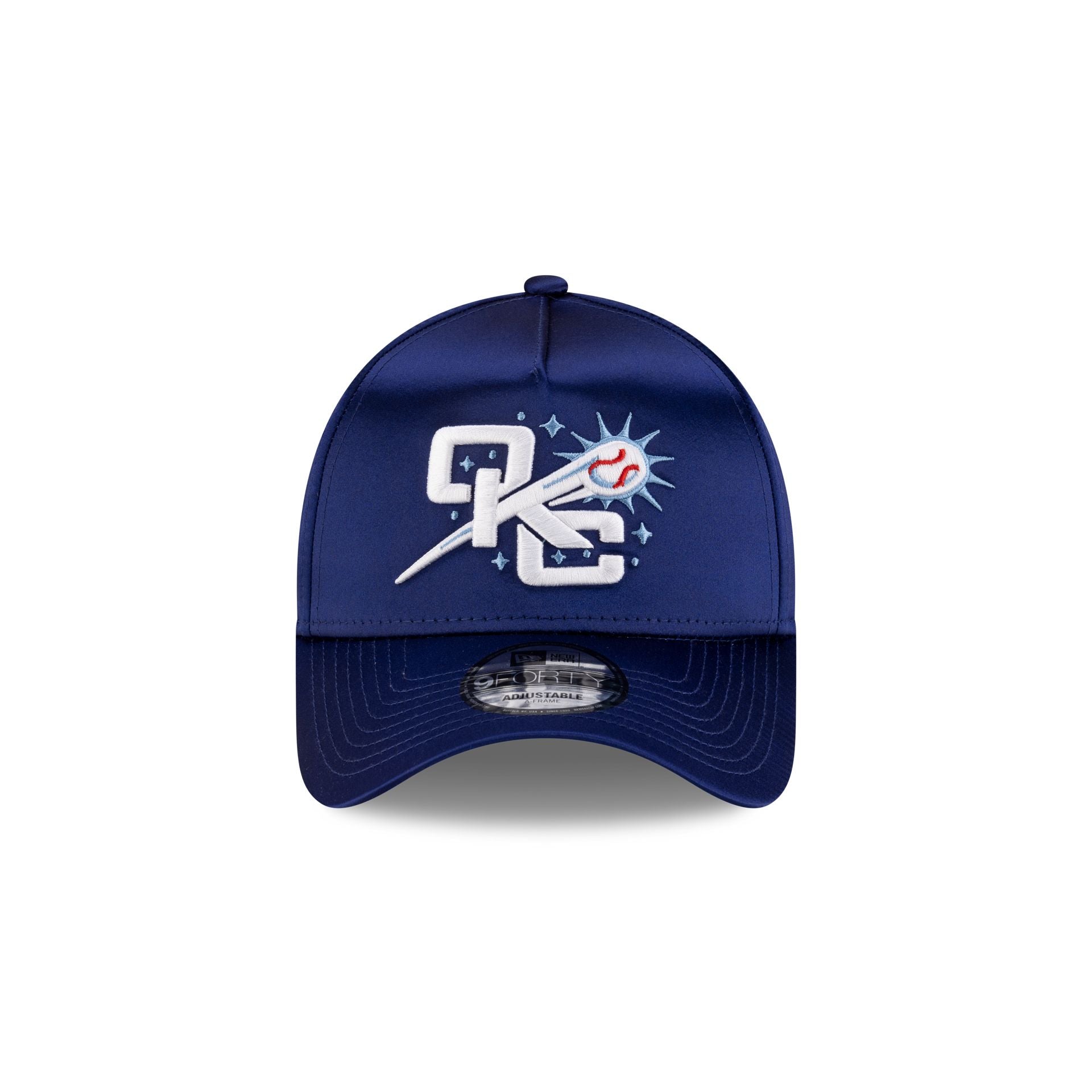 Alternative view of Oklahoma City Comets Dark Royal Satin 9Forty A-Frame Snapback Hat