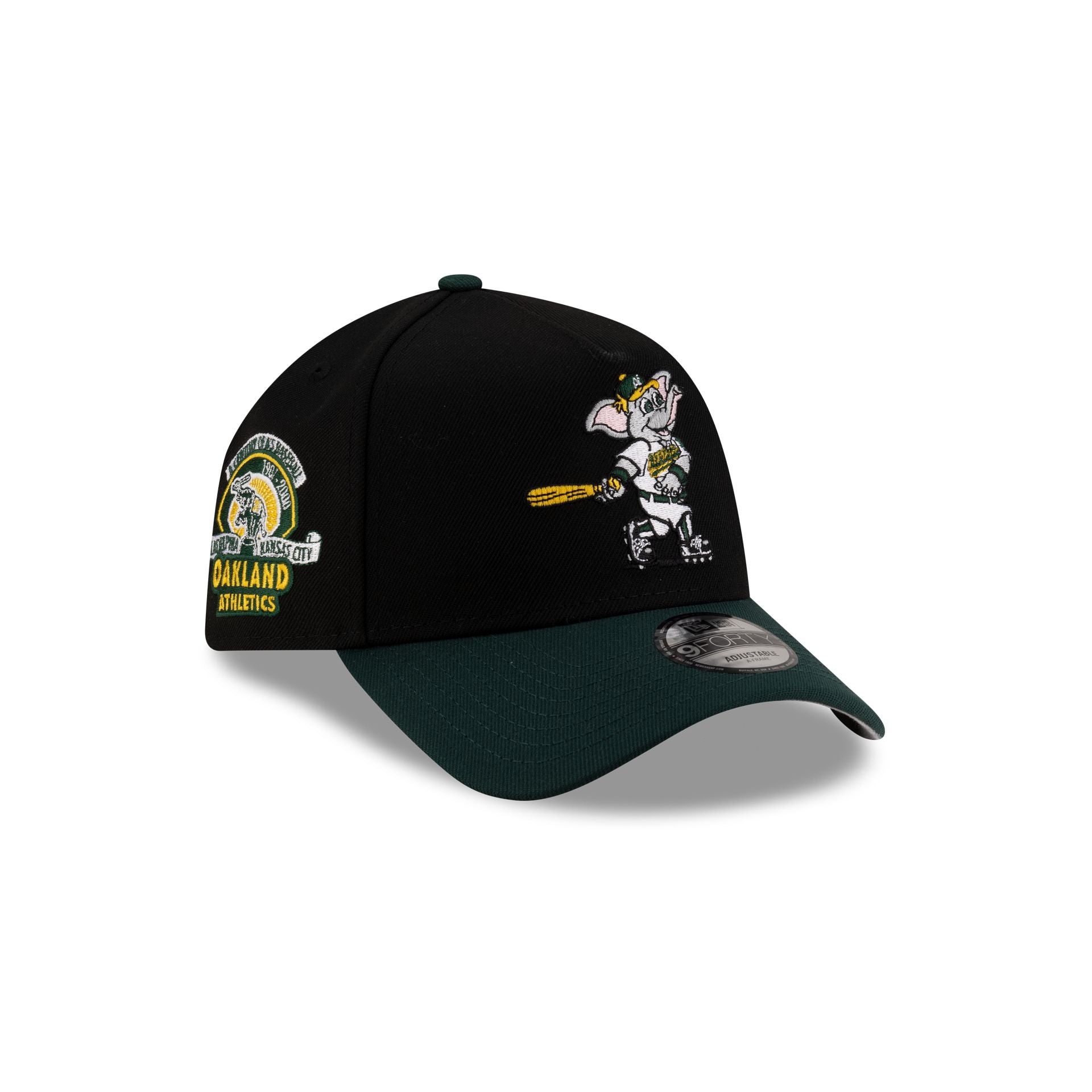 Athletics Mascot Black 9Forty A-Frame Snapback Hat