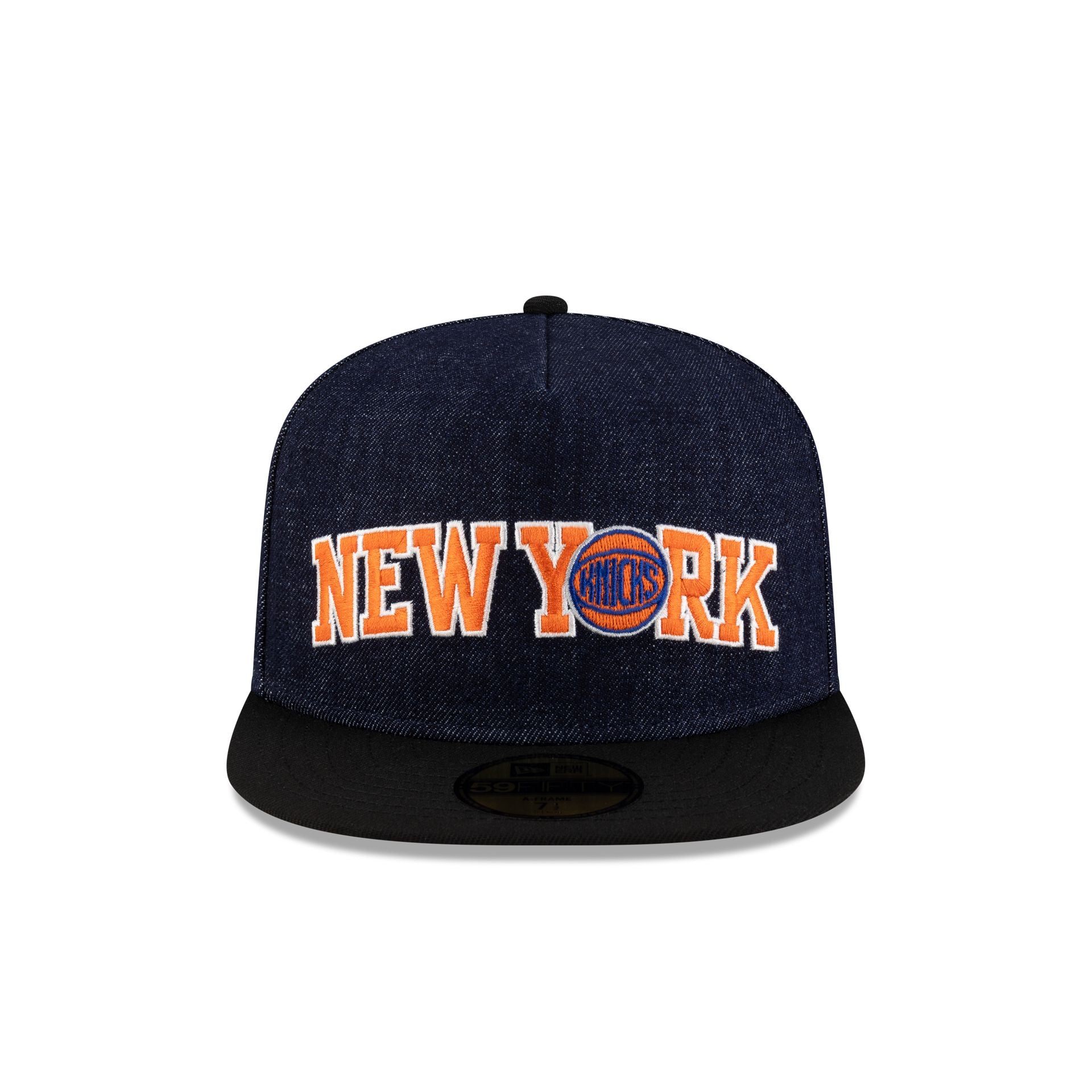 Alternative view of New York Knicks Navy Denim 59Fifty A-Frame Fitted Hat