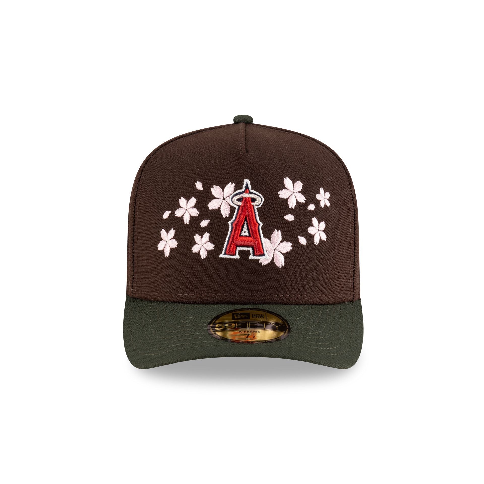 Alternative view of Just Caps Cherry Blossom Los Angeles Angels 59Fifty A-Frame Fitted Hat