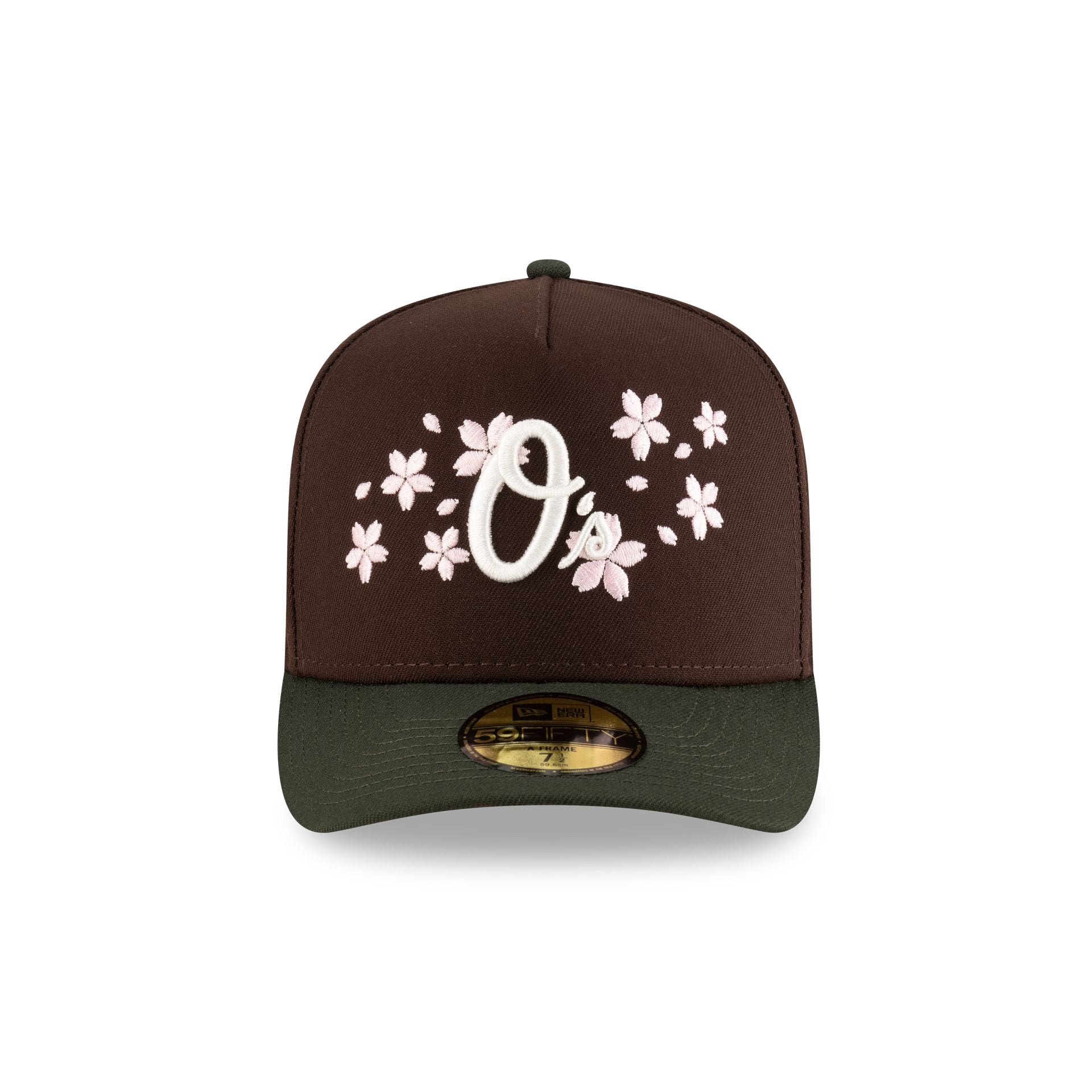Alternative view of Just Caps Cherry Blossom Baltimore Orioles 59Fifty A-Frame Fitted Hat