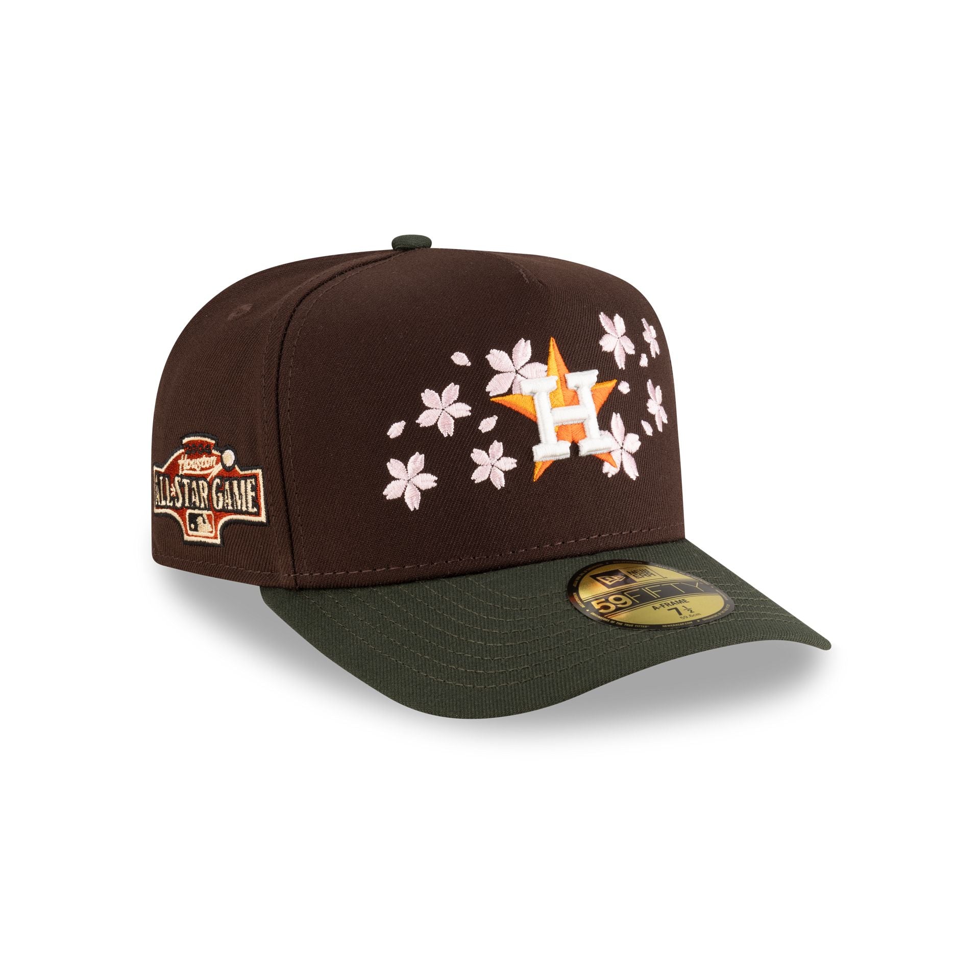 Just Caps Cherry Blossom Houston Astros 59Fifty A-Frame Fitted Hat