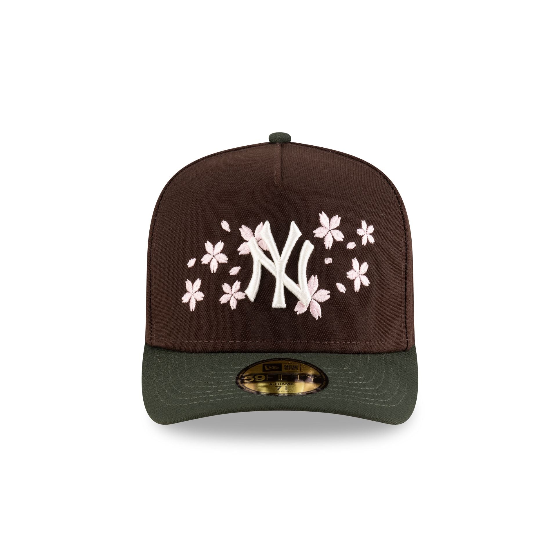 Alternative view of Just Caps Cherry Blossom New York Yankees 59Fifty A-Frame Fitted Hat