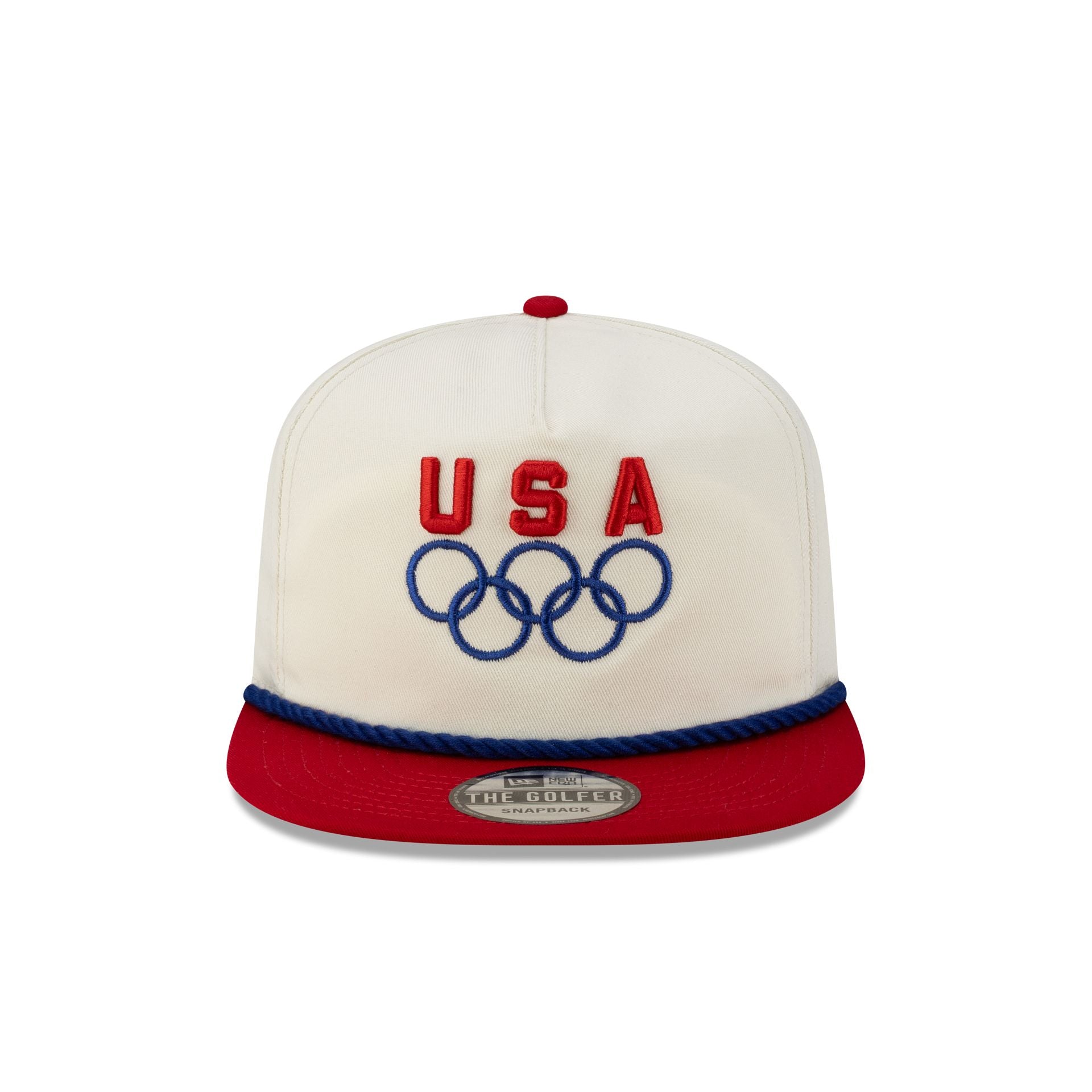 Alternative view of Team Usa Chrome White Red Golfer Adjustable Hat