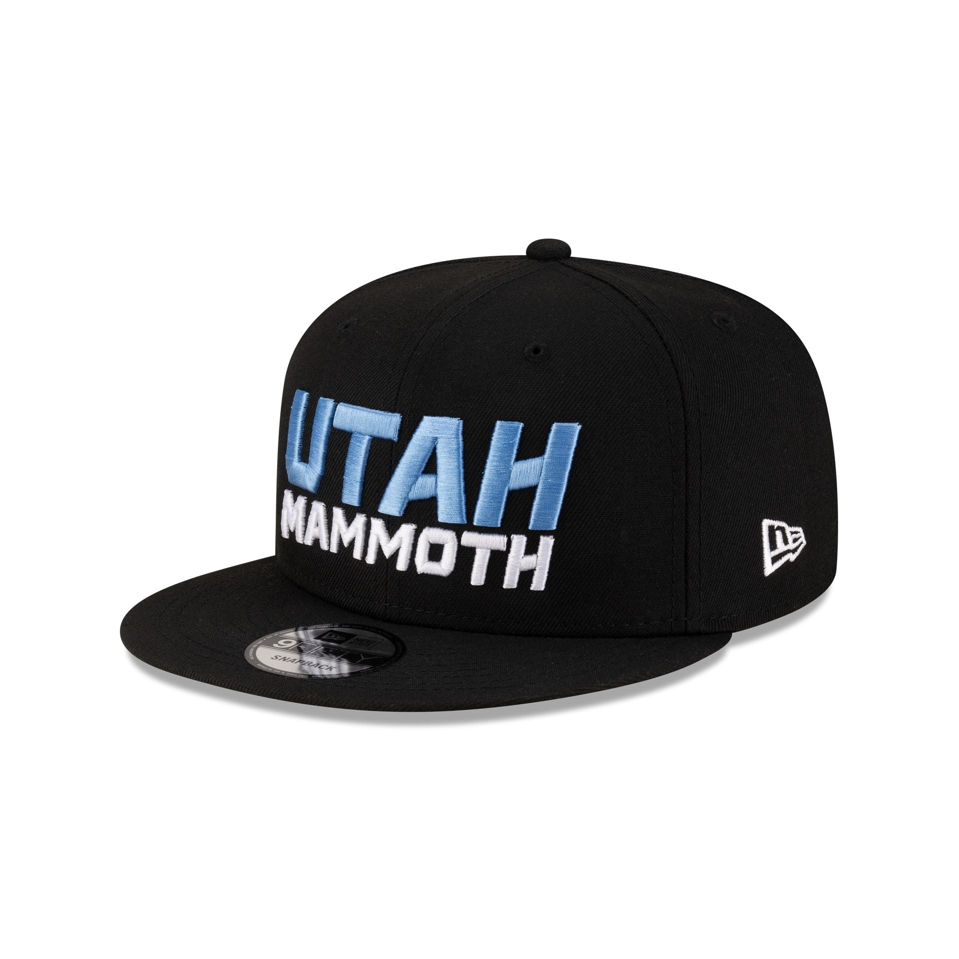 Utah Mammoth Black Stack 9Fifty Snapback Hat