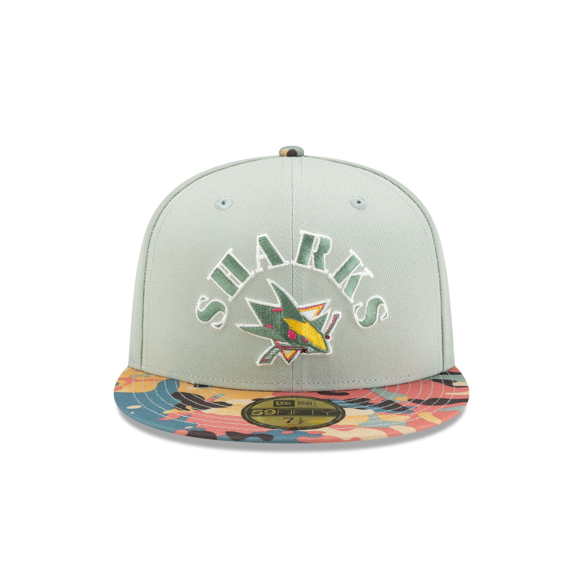 Alternative view of San Jose Sharks Retro Everest Camo 59Fifty Fitted Hat
