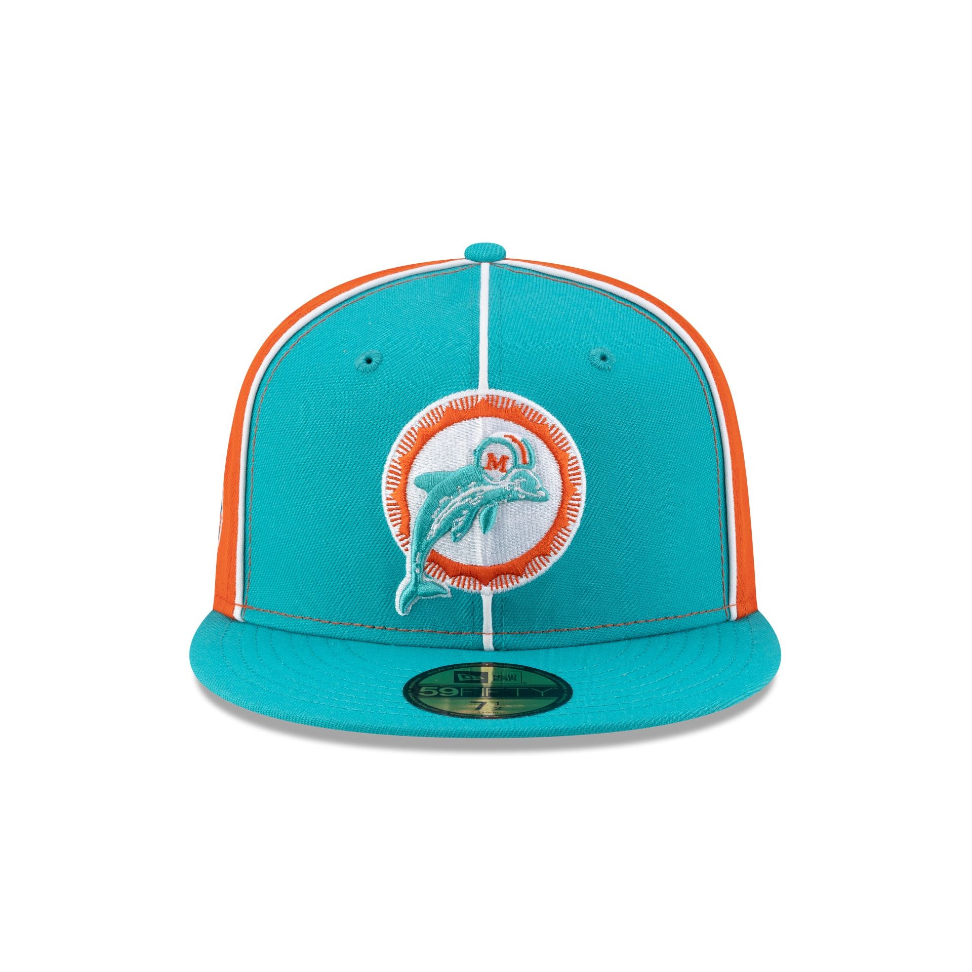Alternative view of Miami Dolphins Two-Tone Pinwheel 59Fifty Fitted Hat