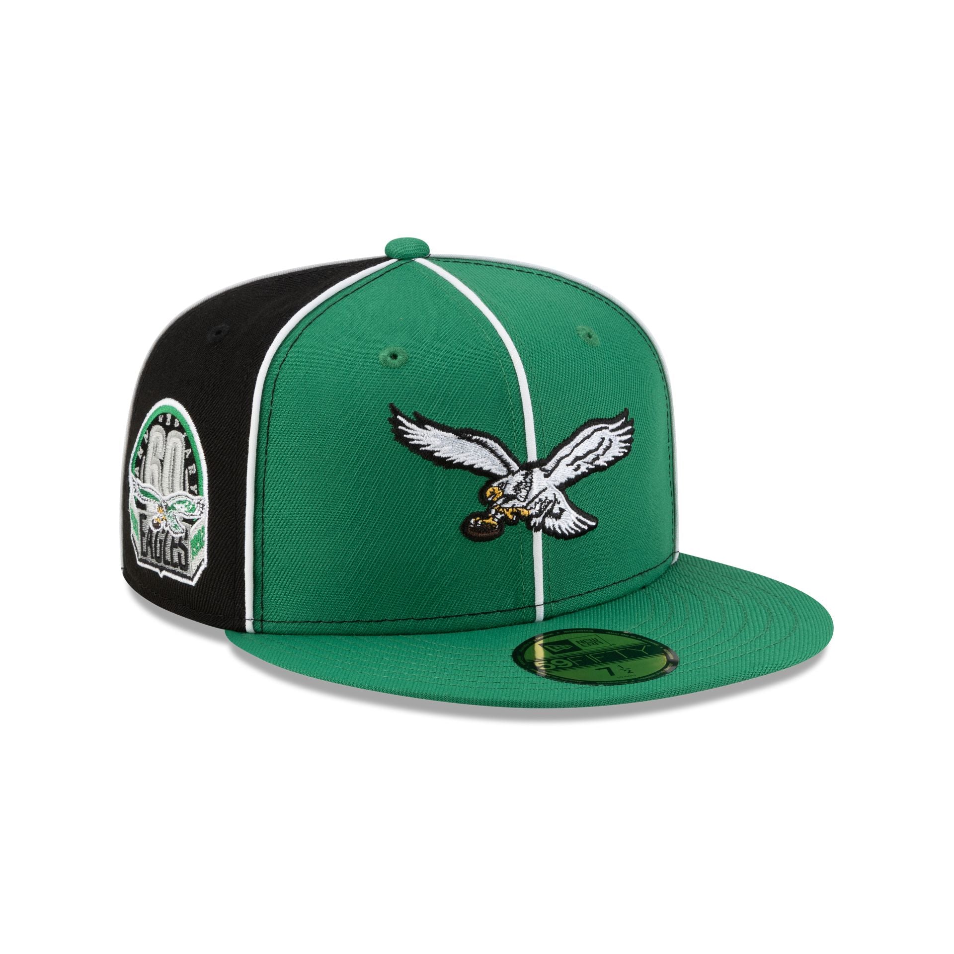 Philadelphia Eagles Two-Tone Pinwheel 59Fifty Fitted Hat