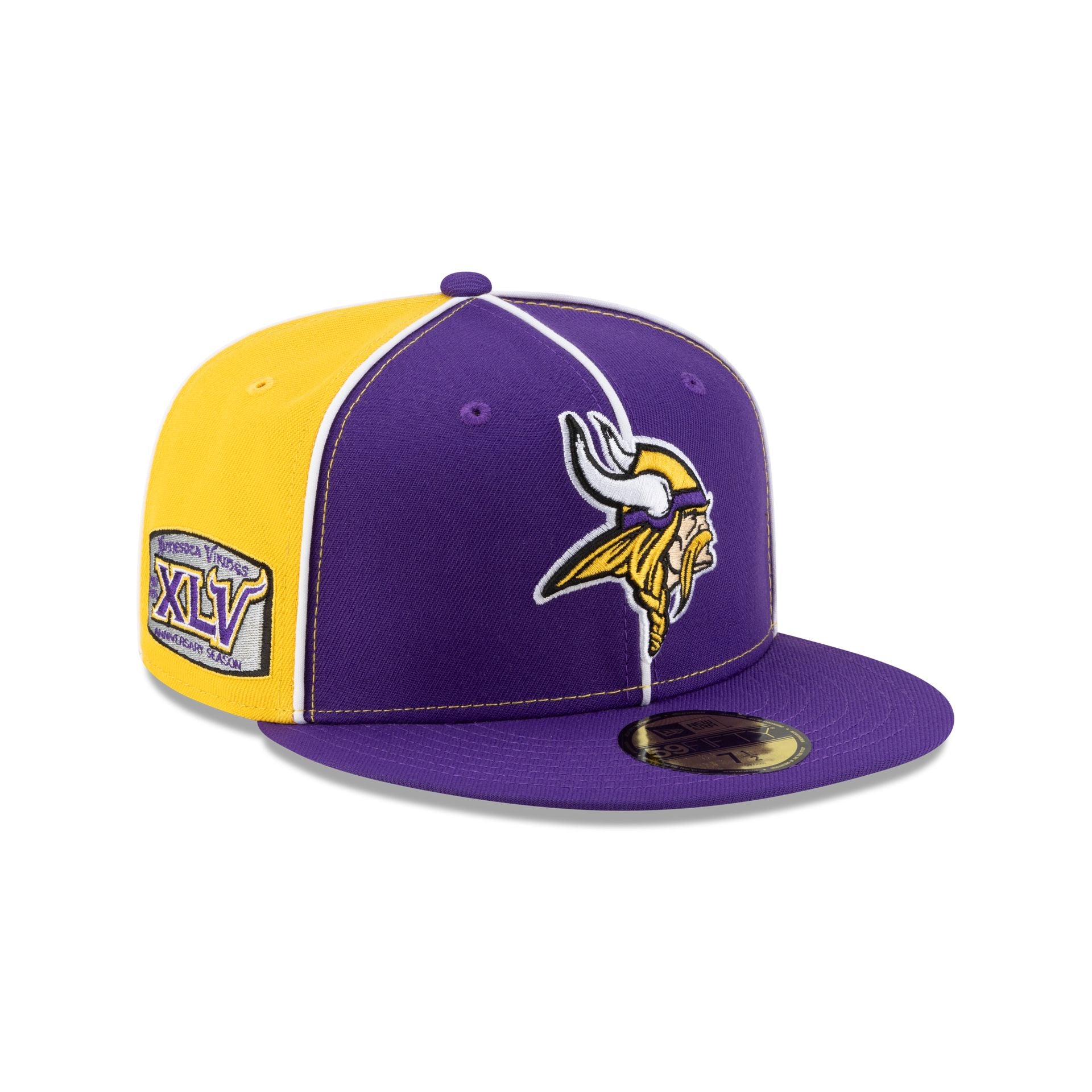 Minnesota Vikings Two-Tone Pinwheel 59Fifty Fitted Hat