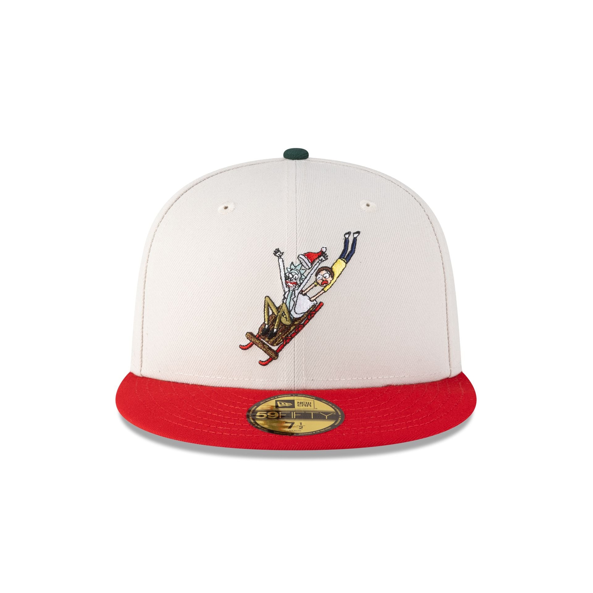 Alternative view of Rick And Morty Rickmas Stone Red Sled 59Fifty Fitted Hat