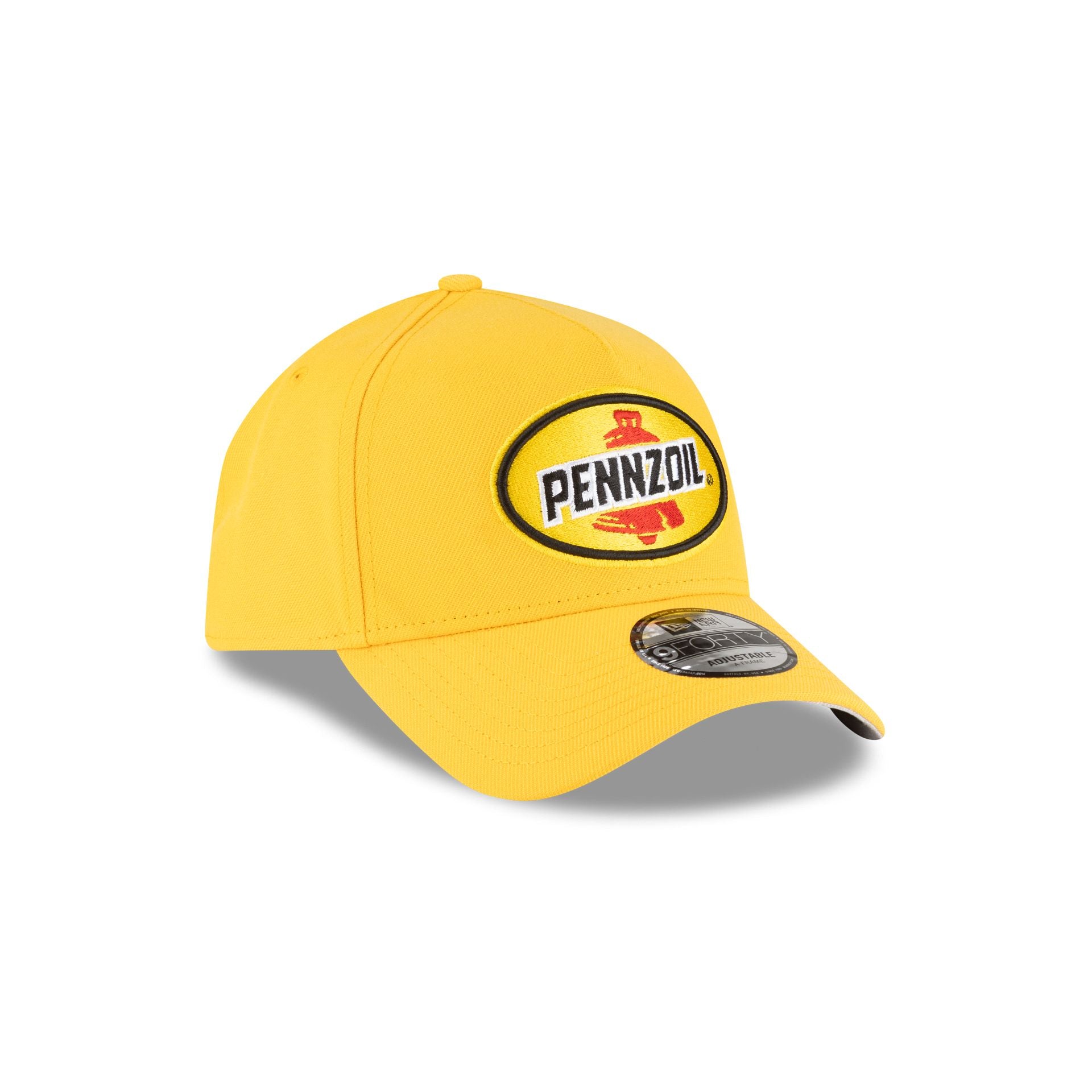 Team Penske Joey Logano Pennzoil Partner Yellow 9Forty A-Frame Snapback Hat - Image 3
