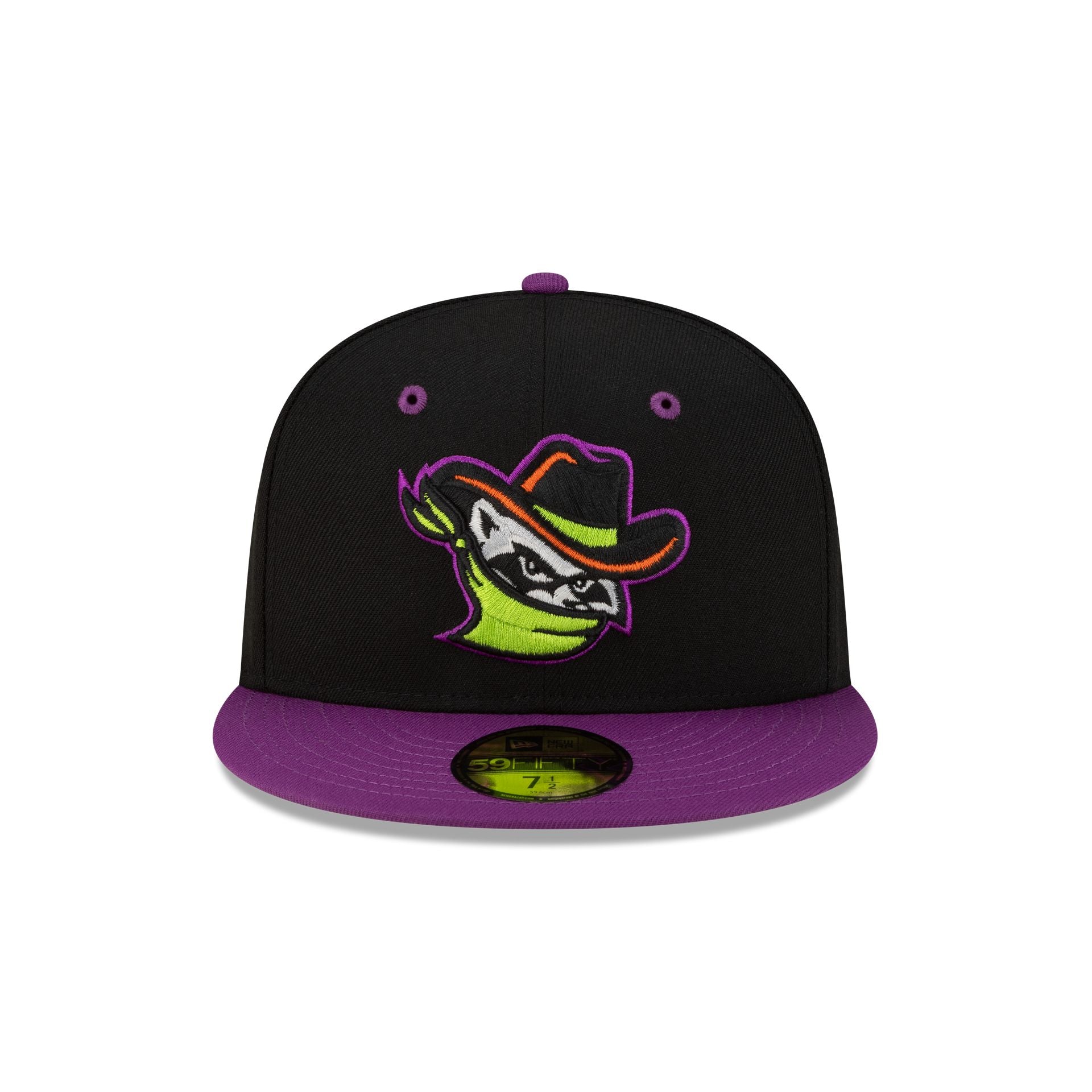 Alternative view of Quad Cities River Bandits Halloween Purple 59Fifty Fitted Hat