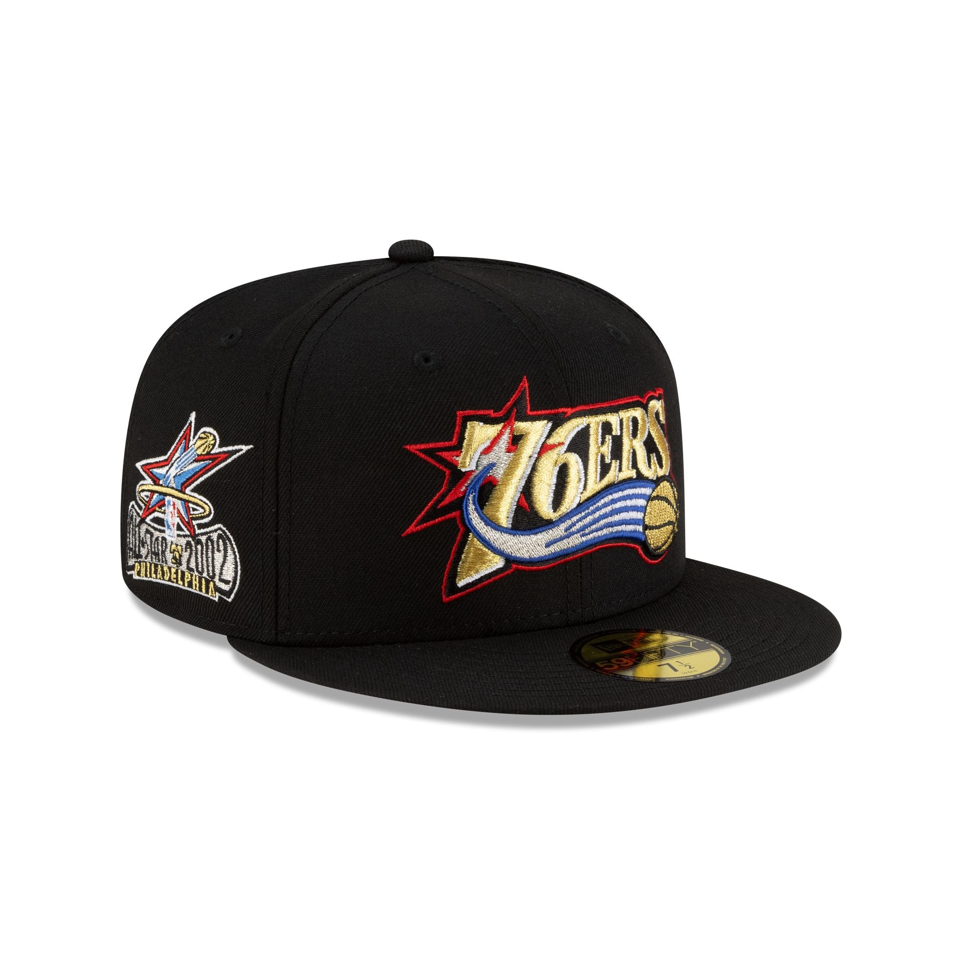 Philadelphia 76Ers 1963-1976 Hardwood Classics Poly Black 59Fifty Fitted Hat