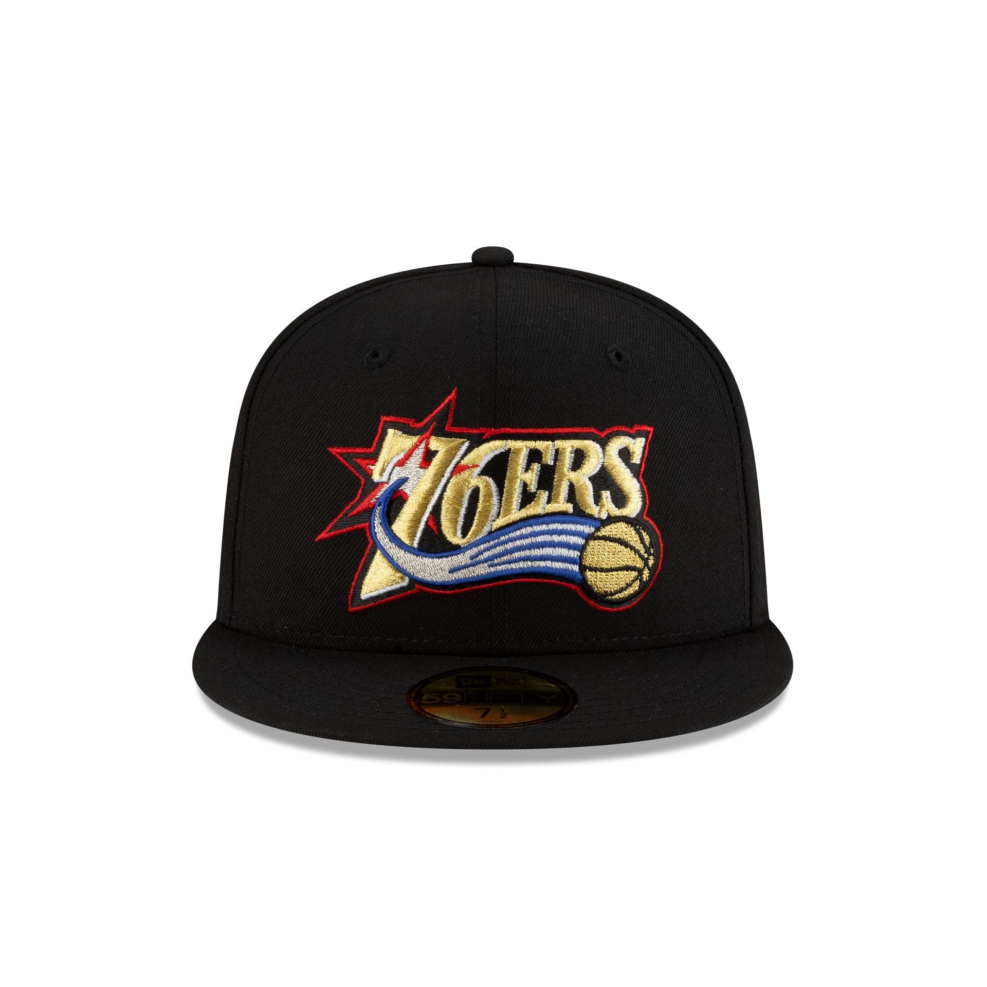 Alternative view of Philadelphia 76Ers 1963-1976 Hardwood Classics Poly Black 59Fifty Fitted Hat